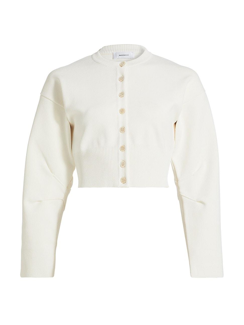 Womens Matte Crop Cardigan Product Image