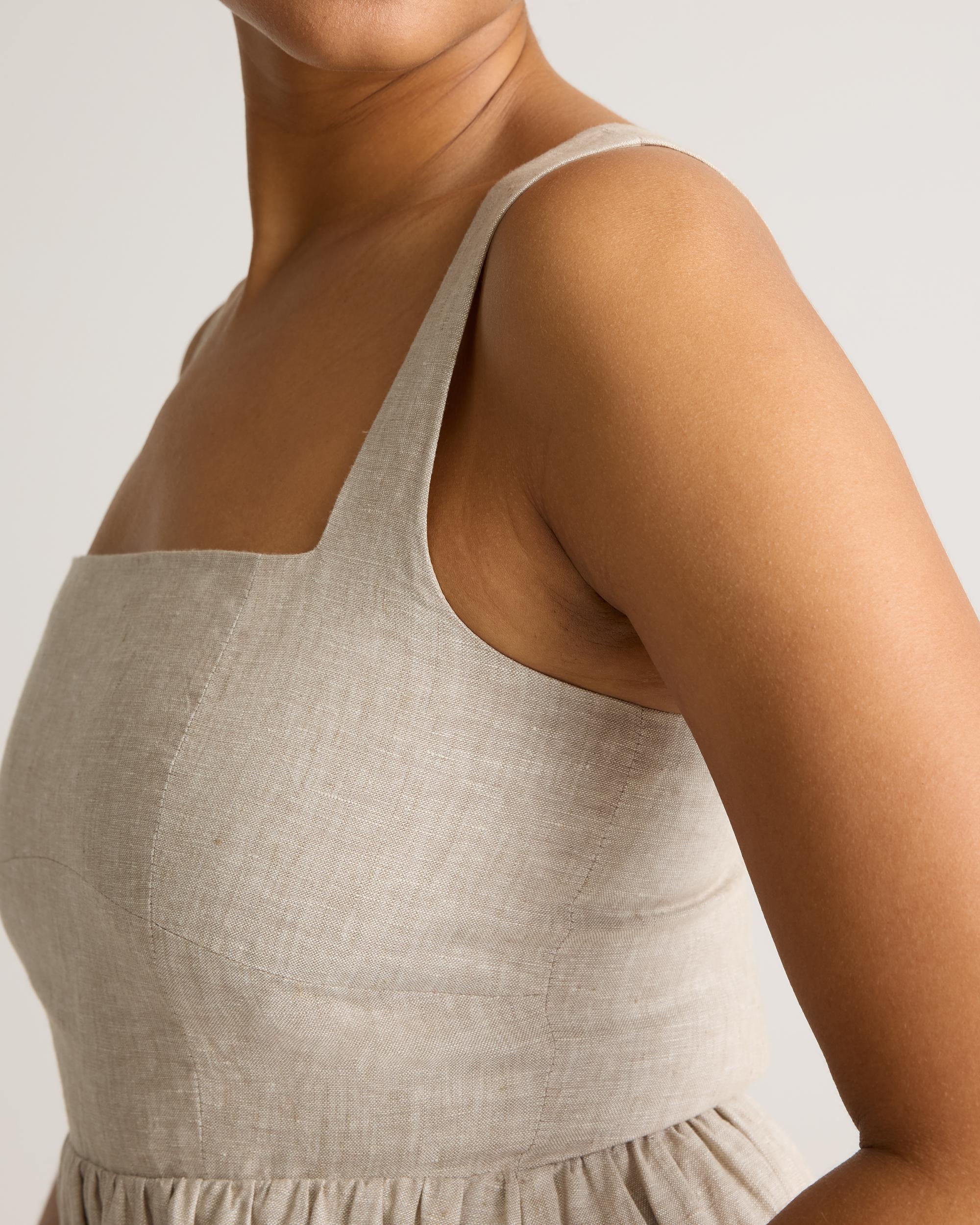 Quince | Women's 100% European Linen Fit & Flare Midi Dress Size XL Product Image