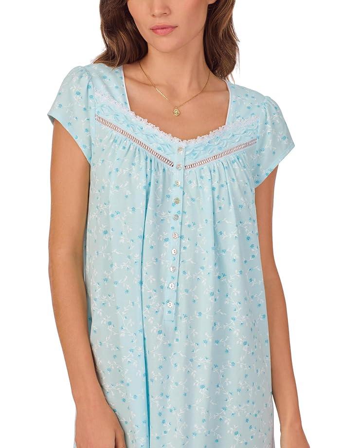 Women's Eileen West Cap Sleeve Cotton Knit Short Gown Product Image