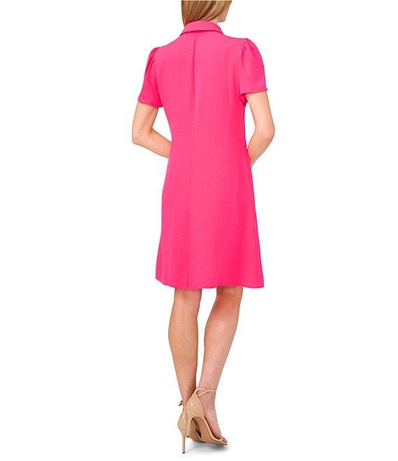 CeCe Collared V-Neck Short Sleeve Shift Dress Product Image