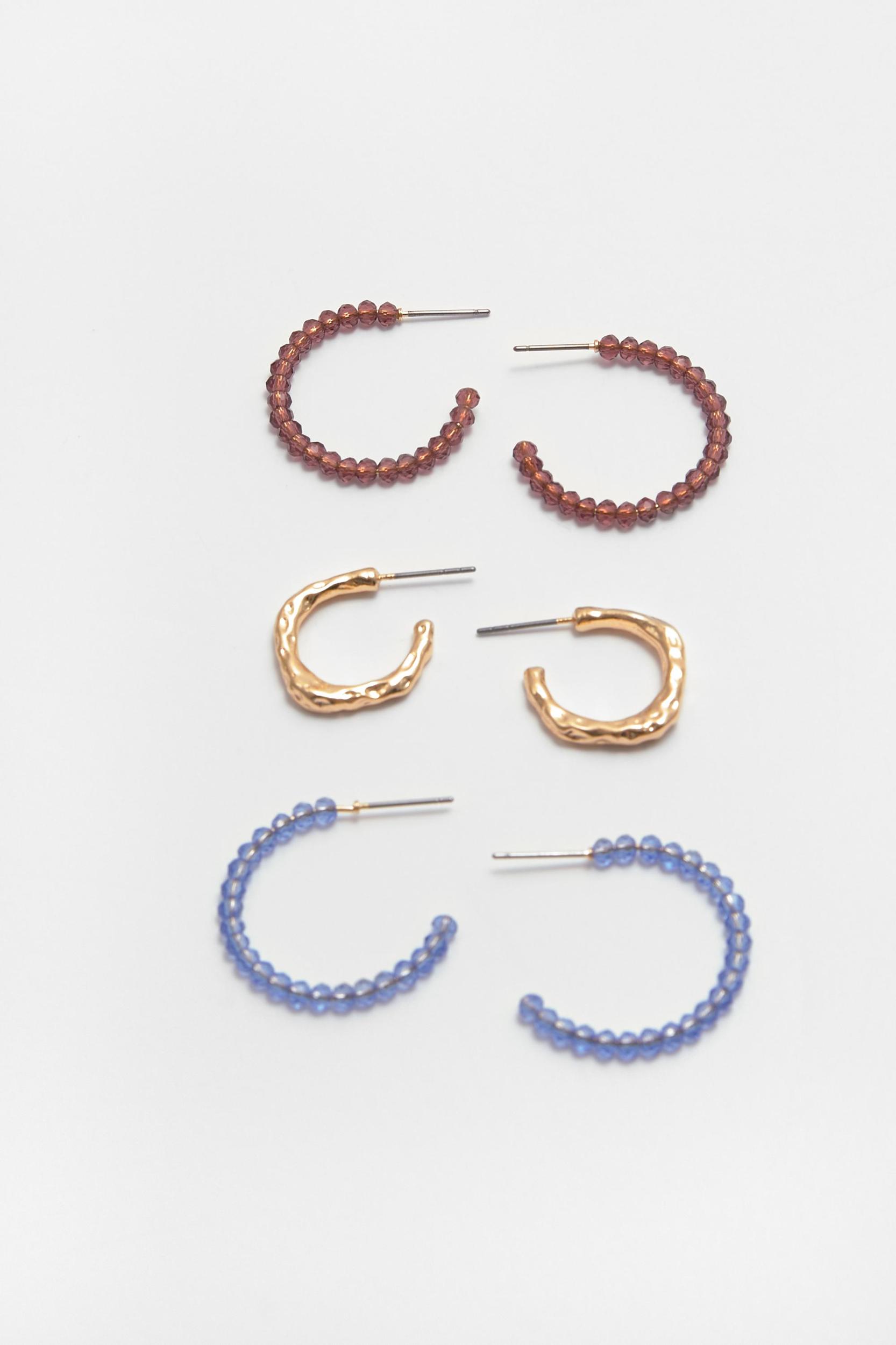 Pack of 6 pairs of hoop earrings Product Image