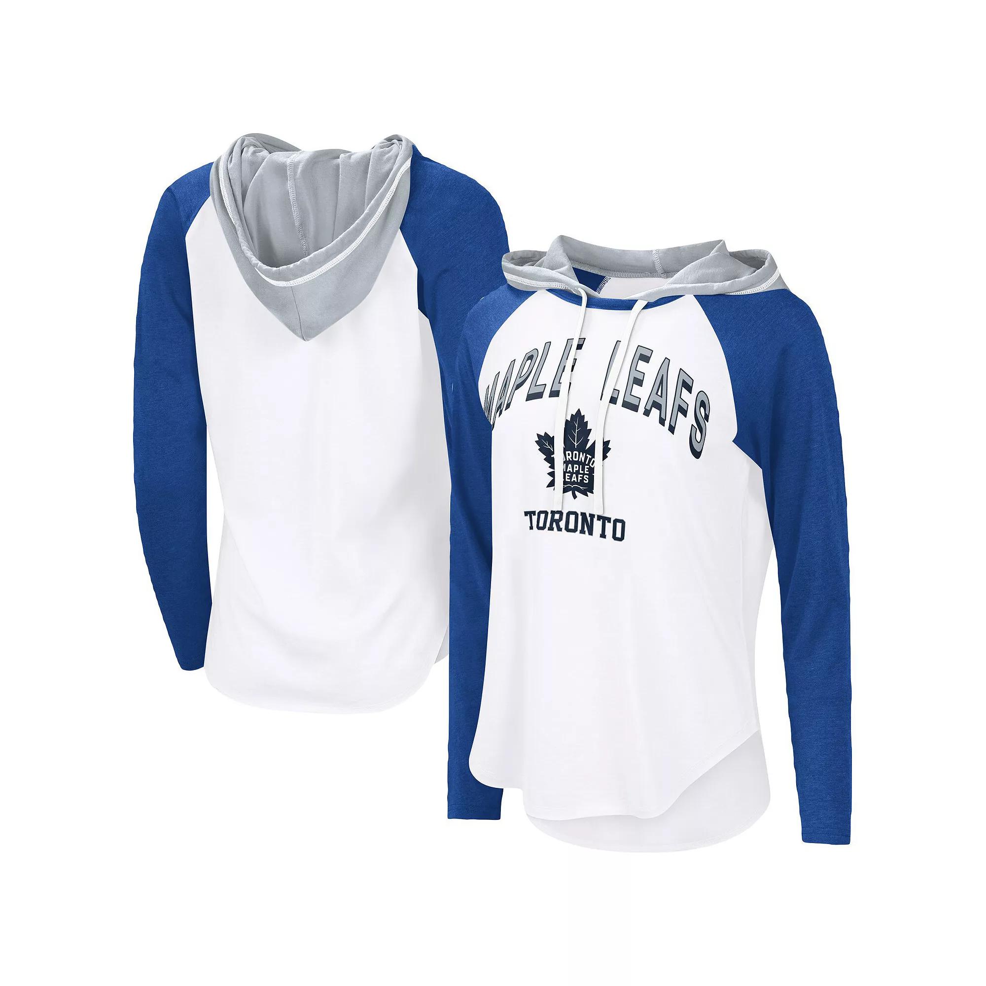 Women's G-III 4Her by Carl Banks  White Toronto Maple Leafs VIP Raglan Long Sleeve Hoodie T-Shirt, Size: Small, Mpl White Product Image