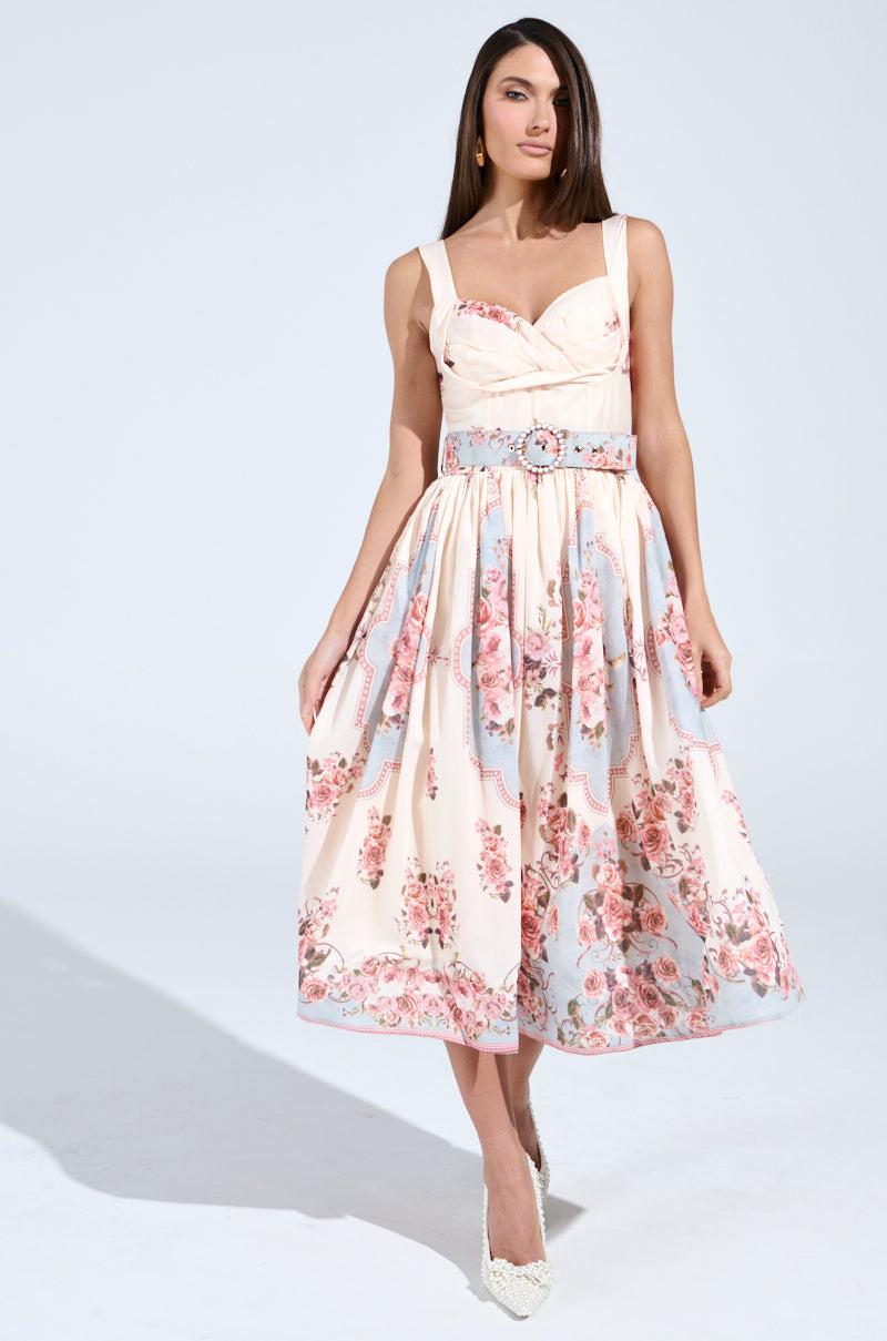 HANNA FLORAL MIDI DRESS Product Image