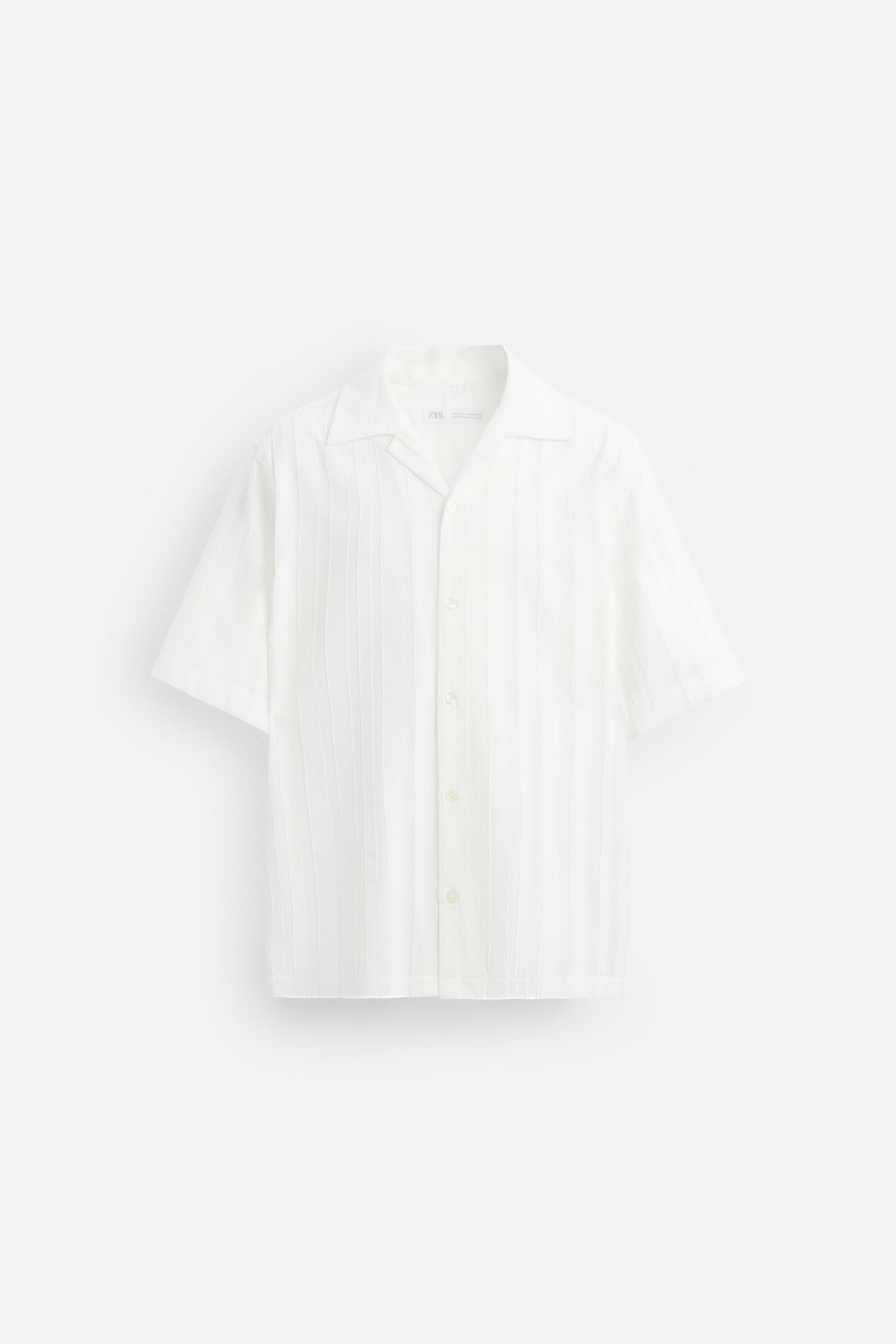 COTTON-VISCOSE JACQUARD SHIRT Product Image