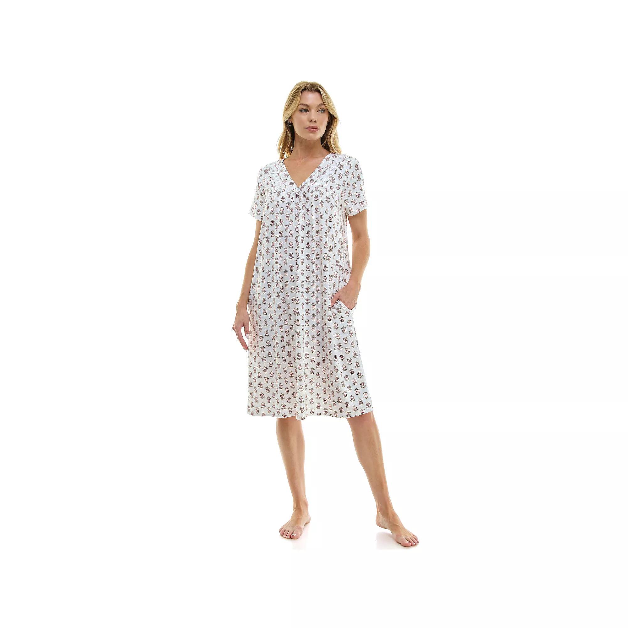 Petite Croft & Barrow® Wonderluxe Sleep Shirt, Women's, Size: XS Petite, Pia Floral Product Image