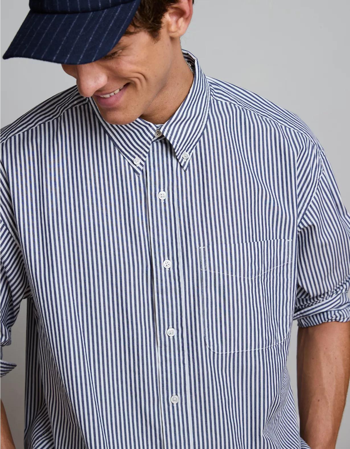 AE77 Premium Poplin Button-Up Shirt Product Image
