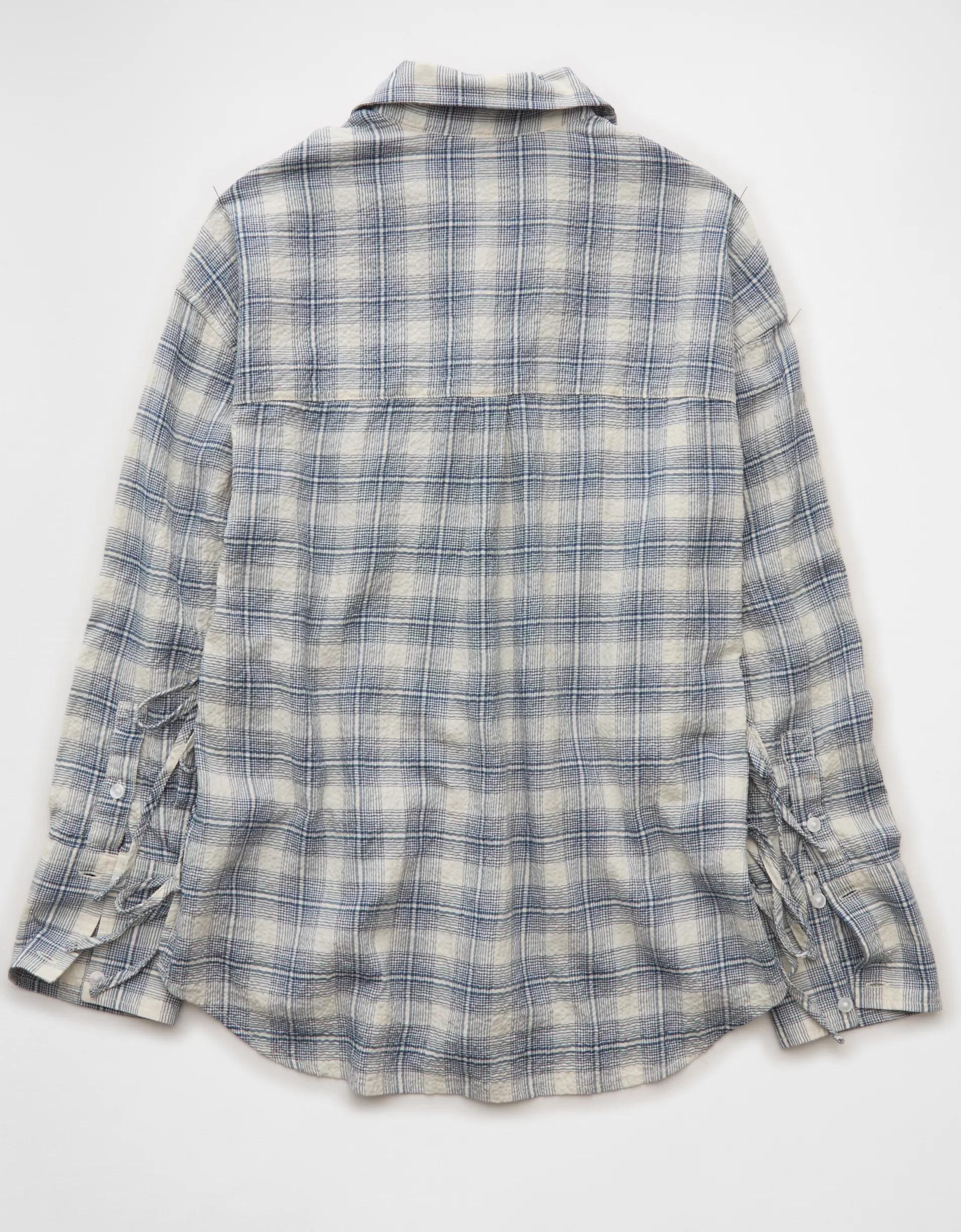 AE Side-Tie Button-Up Shirt Product Image