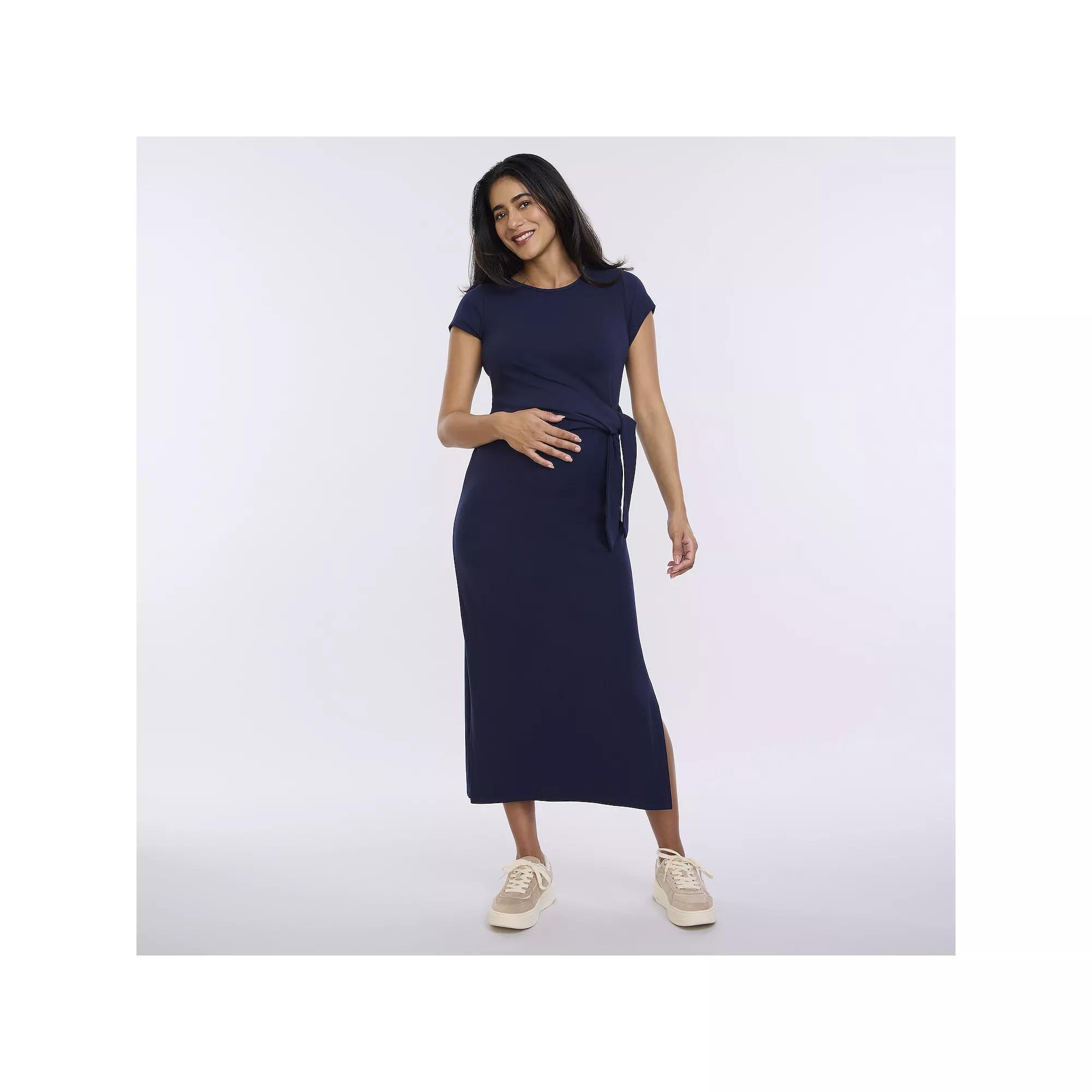 Maternity Motherhood Tie Detail Midi Dress, Women's,  Product Image