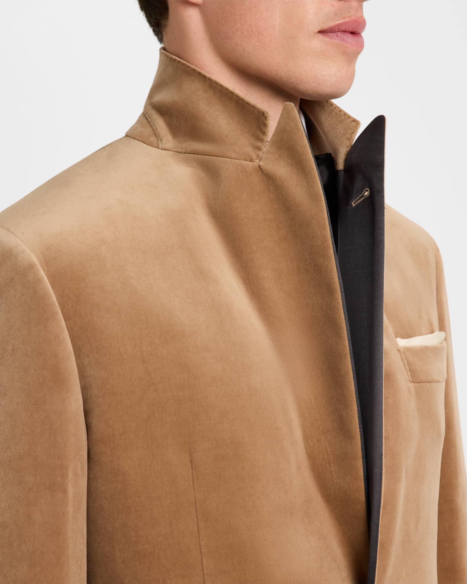 Men's Peak-Lapel Velvet Dinner Jacket Product Image