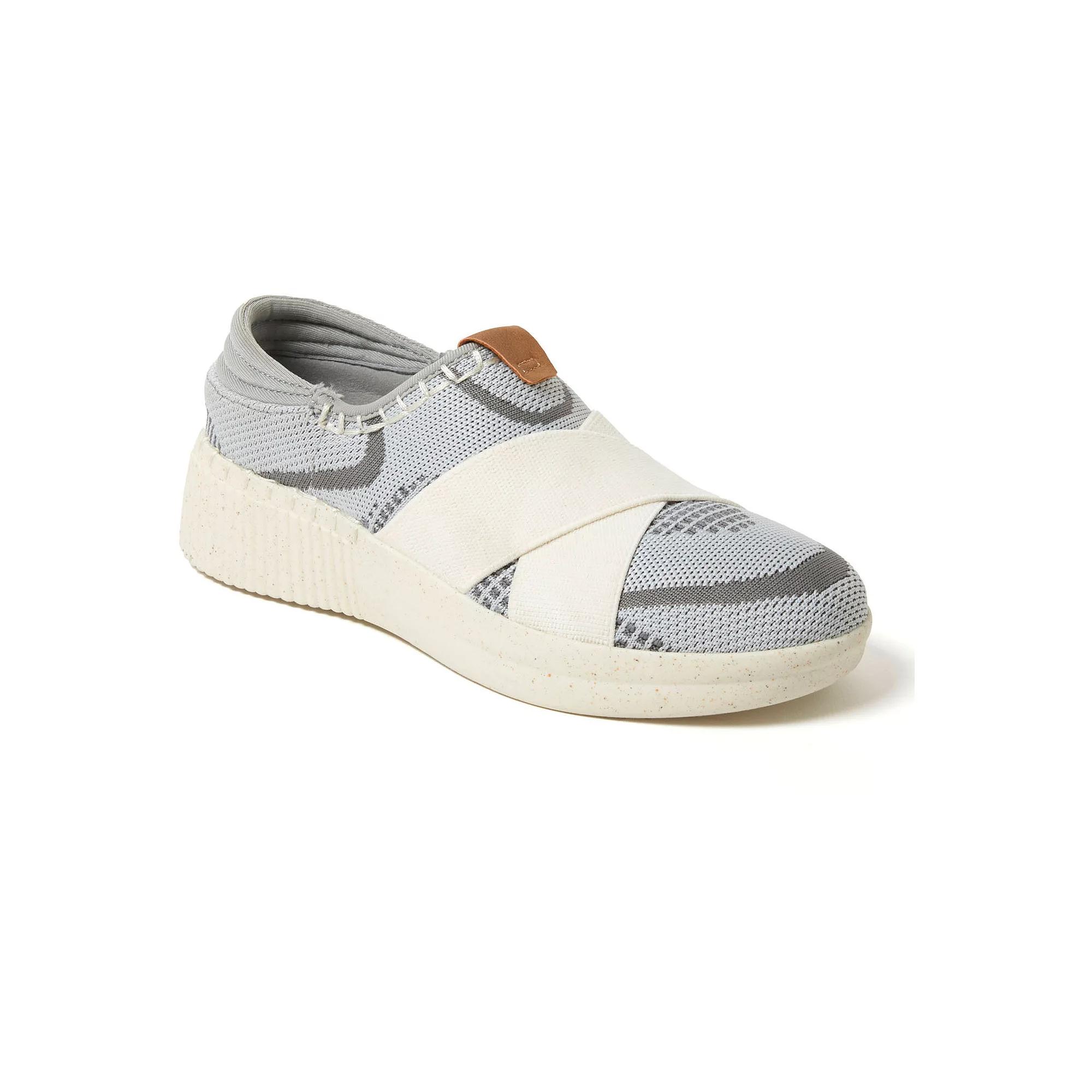 Original Comfort by Dearfoams Women's Livie X Strap Knit Trainer Shoes,  Product Image