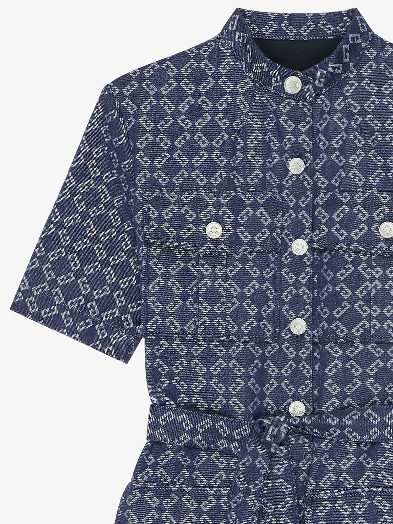 Safari dress in monogram 72 denim Product Image