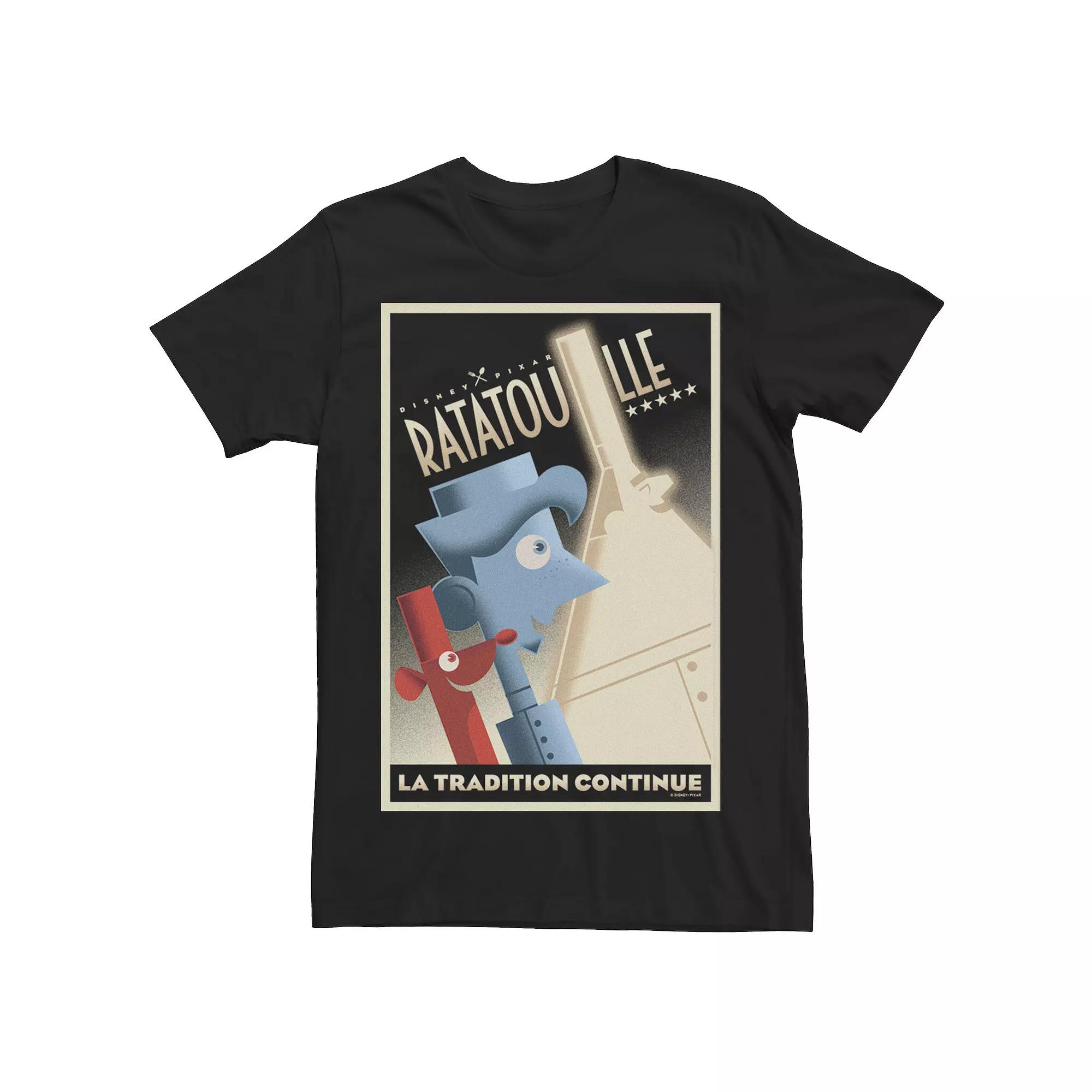 Disney / Pixar's Ratatouille Men's La Tradition Continue Poster Tee, Size: Large, Black Product Image
