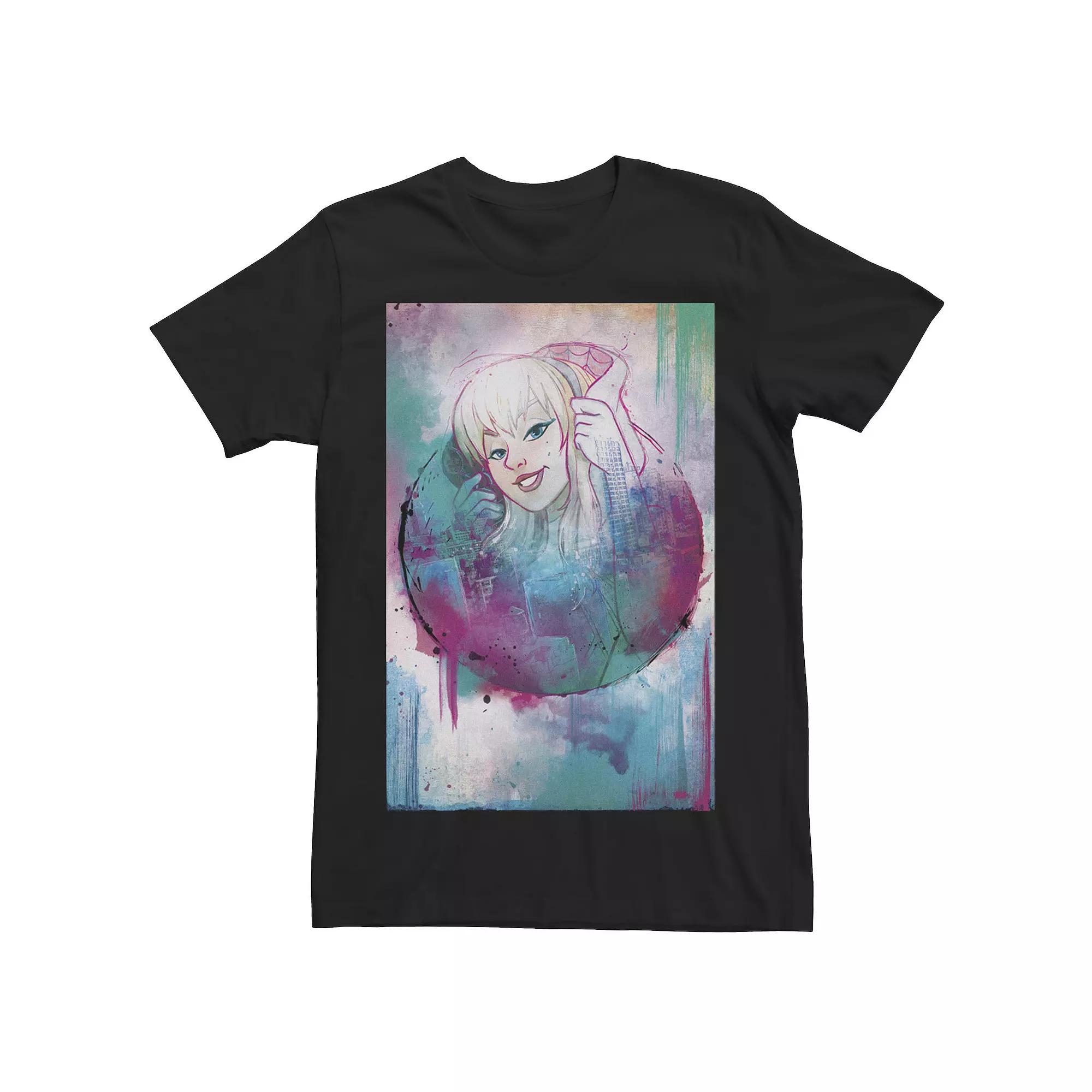 Men's Marvel Rising Secret Warriors Ghost-Spider Watercolor Graphic Tee,  Product Image