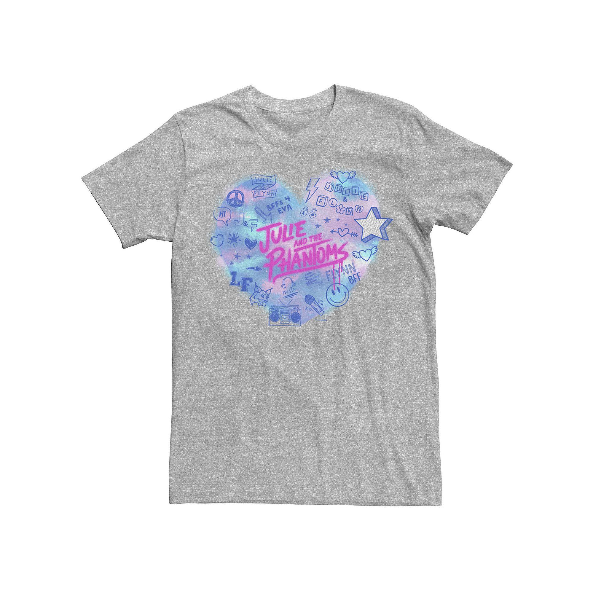 Men's Julie And The Phantoms Airbrush Heart Logo Tee,  Product Image