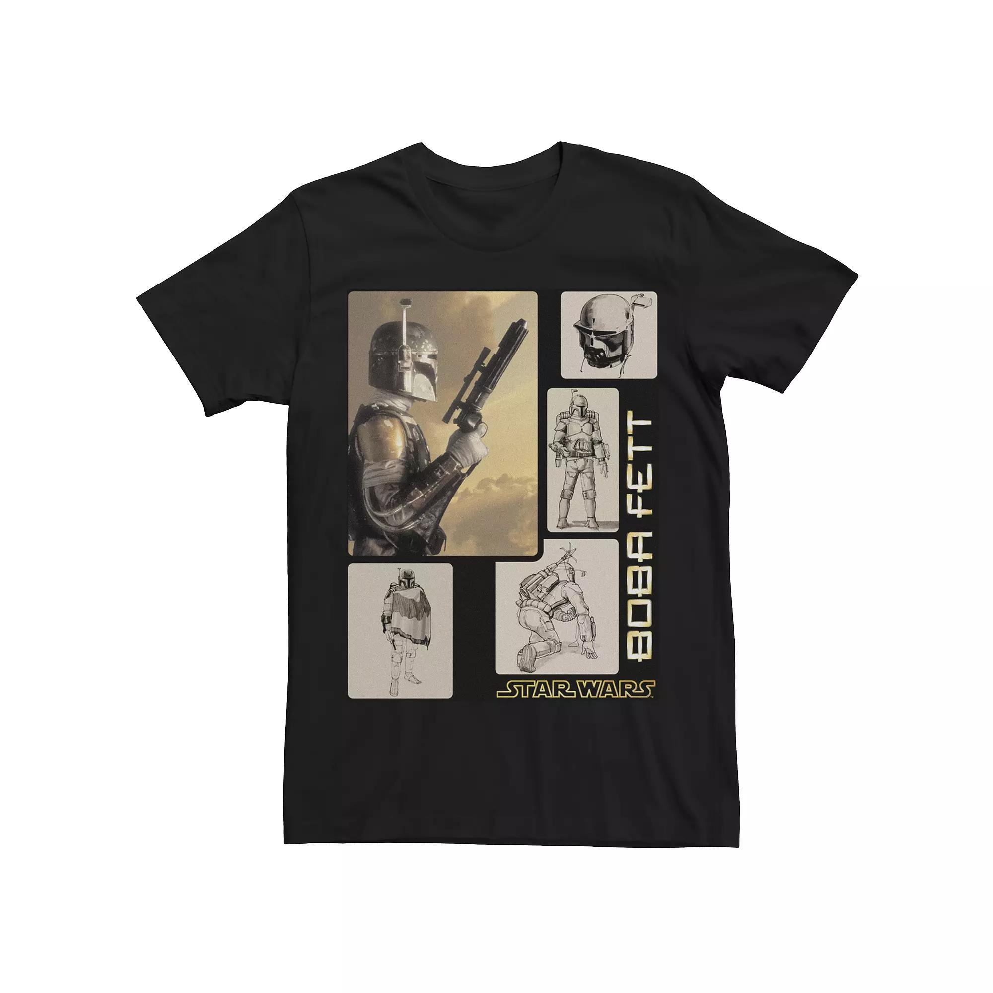 Men's Star Wars Boba Fett Concept Sketch Panel Short Sleeve Tee,  Product Image