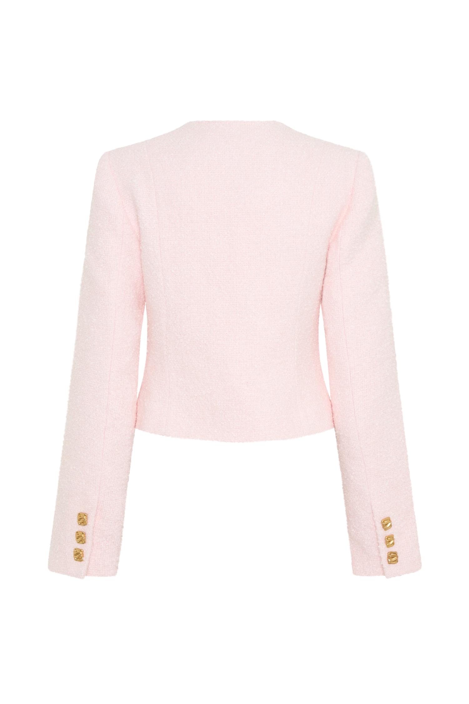 Cleo Boucle Jacket - Powder Pink Product Image