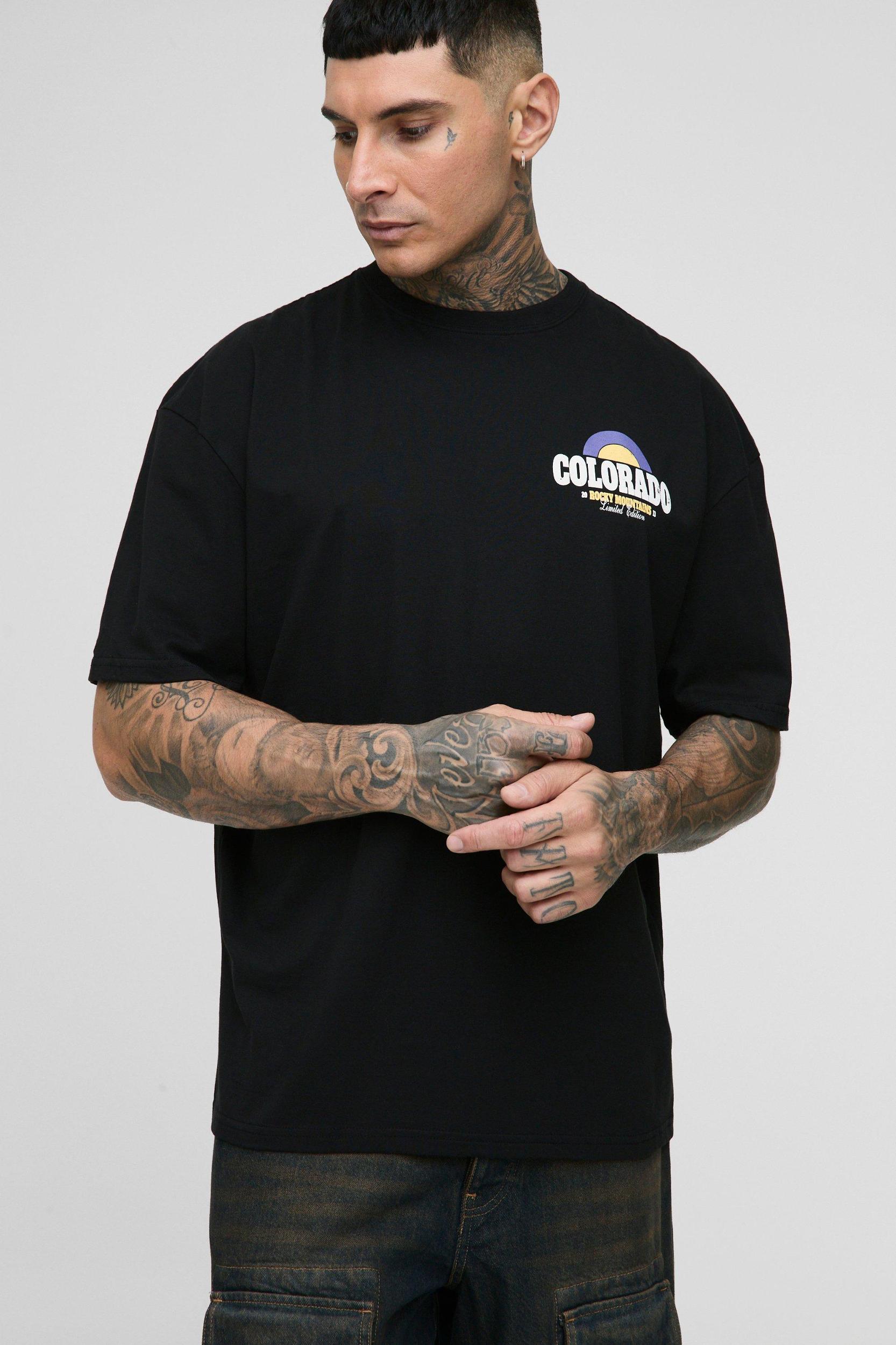 Tall Colorado Graphic Oversized T-Shirt | boohooMAN USA Product Image