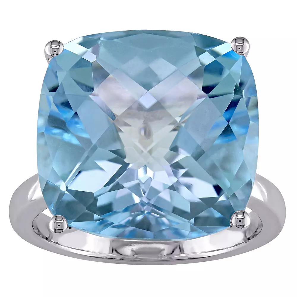 Stella Grace 14k White Gold Sky Blue Topaz Cocktail Ring, Women's, Size: 6.50 Product Image