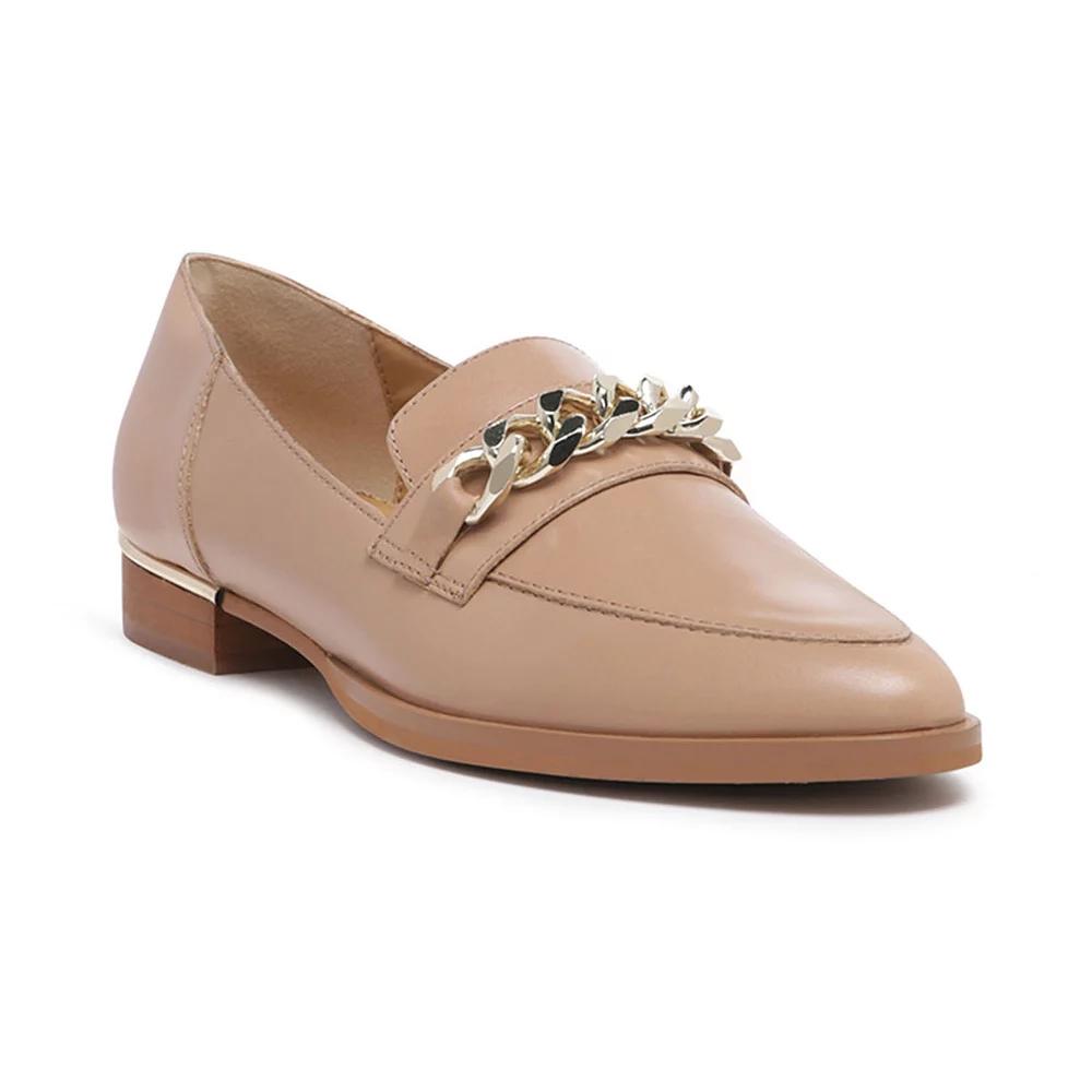Rag & Co Pola Women's Leather Chain Link Loafers,  Product Image