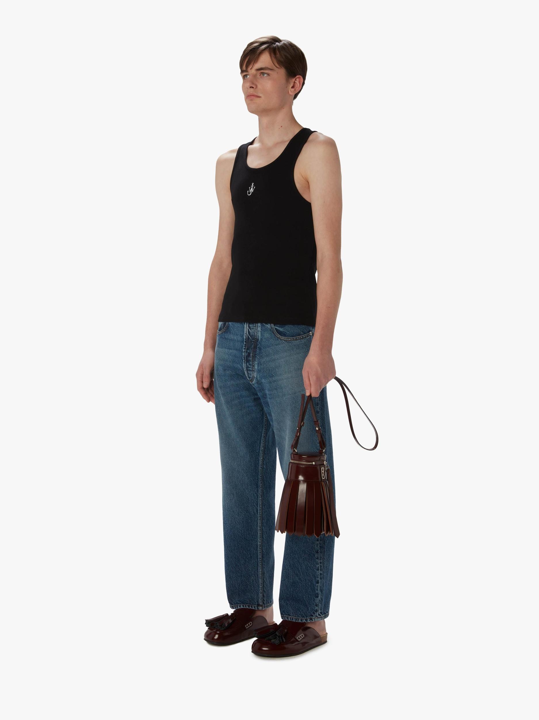 CROPPED STRAIGHT LEG JEANS Product Image