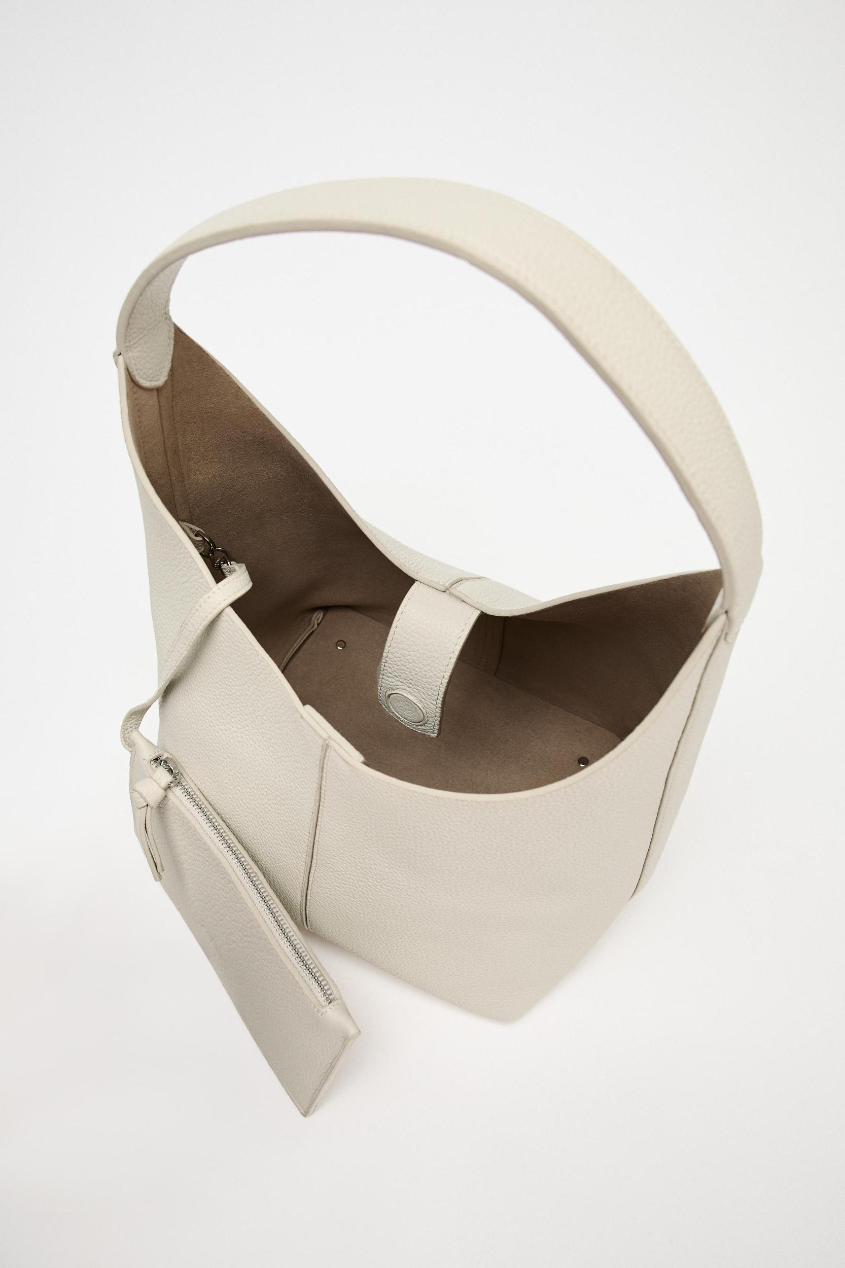 GRAINED LEATHER BUCKET BAG Product Image