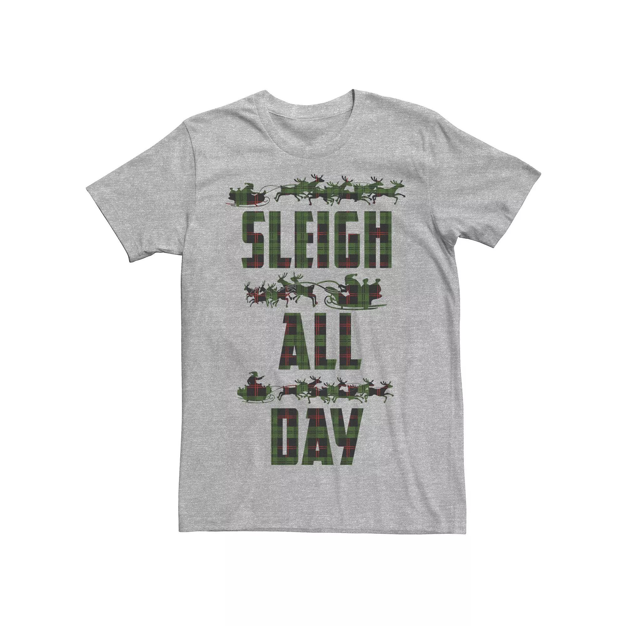 Men's 'Sleigh All Day' Flannel Silhouette Tee,  Product Image