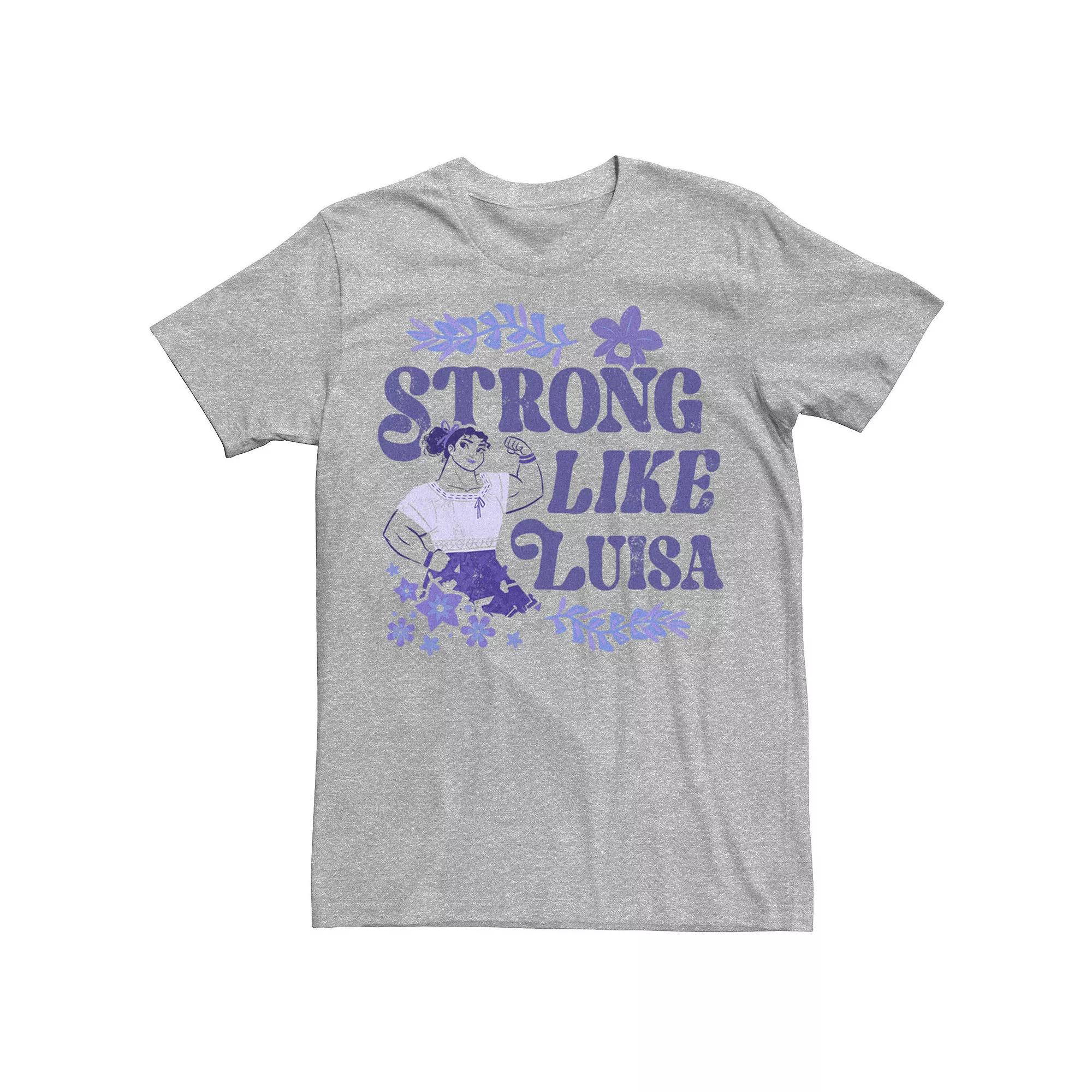 Disney's Encanto Strong Like Luisa Madrigal Men's Tee, Size: Large, Athletic Grey Product Image