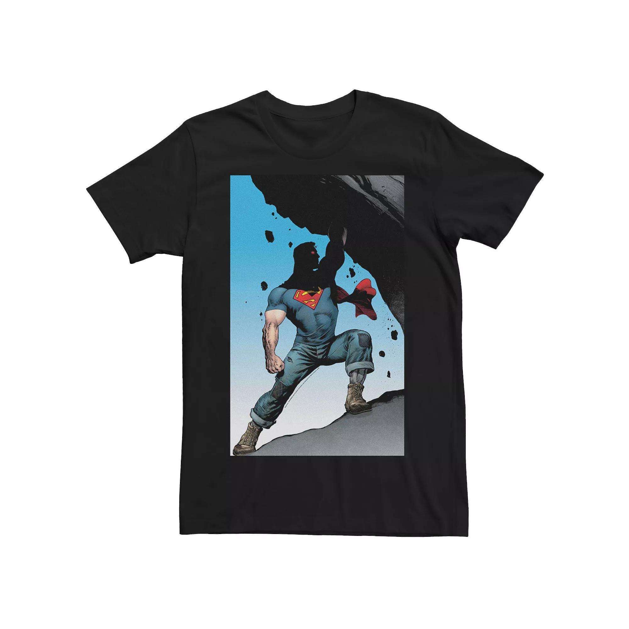 Men's DC Comics Superman Power Lift Comic Poster Graphic Tee,  Product Image