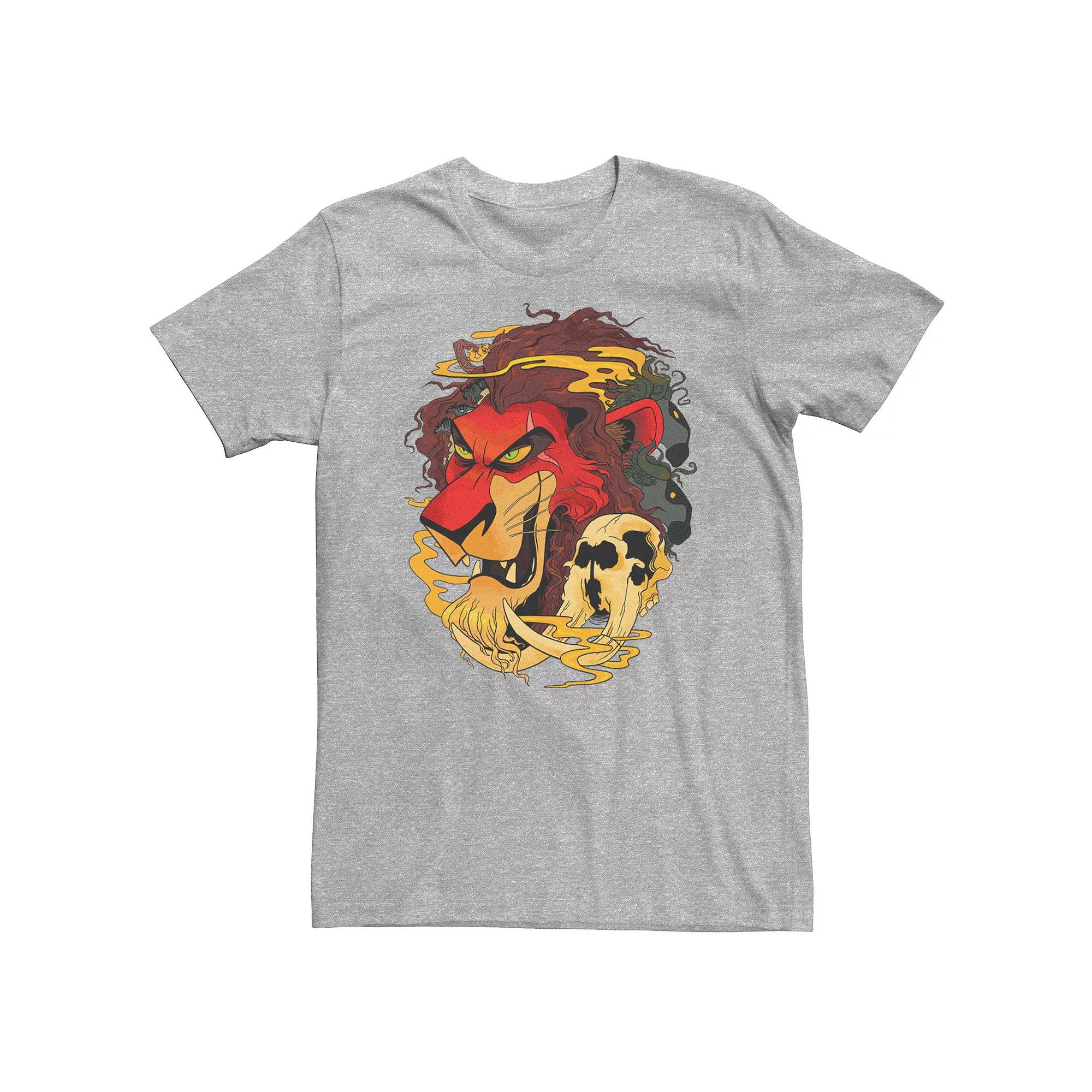 Big & Tall Disney The Lion King Scar Red Hue Head Shot Tee, Men's,  Product Image
