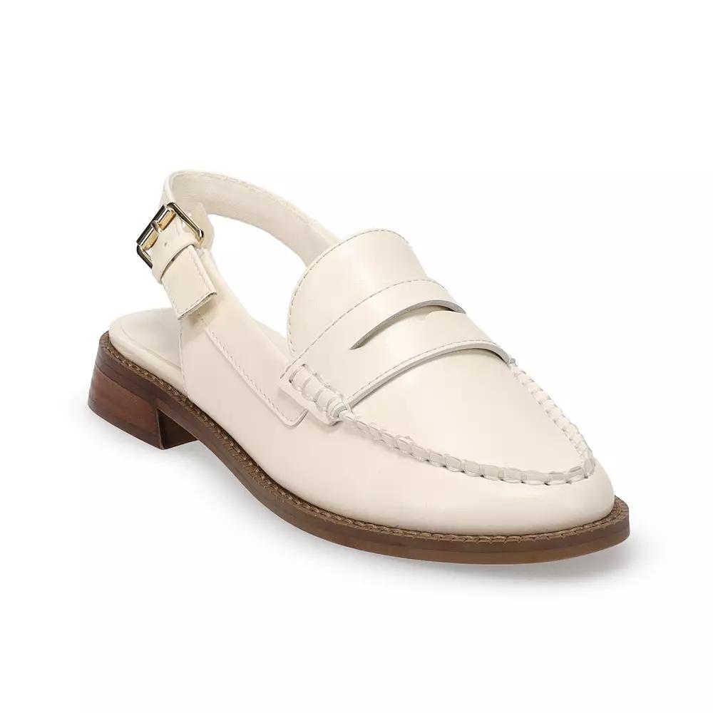 Sonoma Goods For Life Gatsyn Womens Slingback Loafers Ivory Product Image