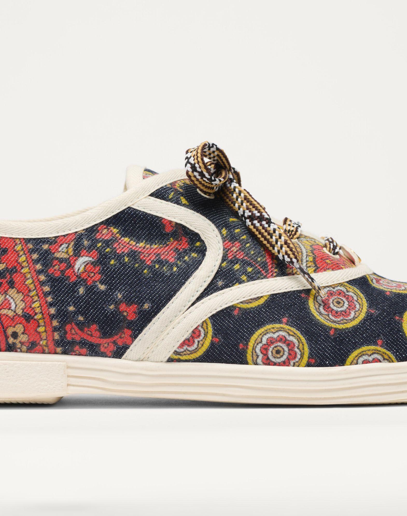 Bay By Bay Sneakers In Voyage Imaginaire Denim Fabric  Product Image