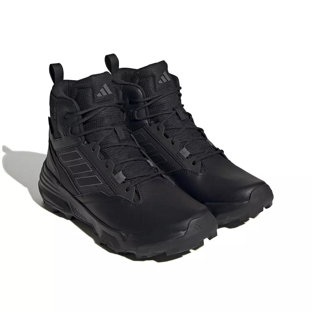 adidas Unity Leather Mid Rain.RDY Men's Hiking Shoes, Size: 10.5, Black Black Gray Product Image