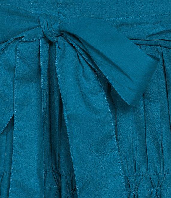 Anne Klein Sleeveless Cotton Poplin Tiered Midi Button Front Shirt Dress Product Image