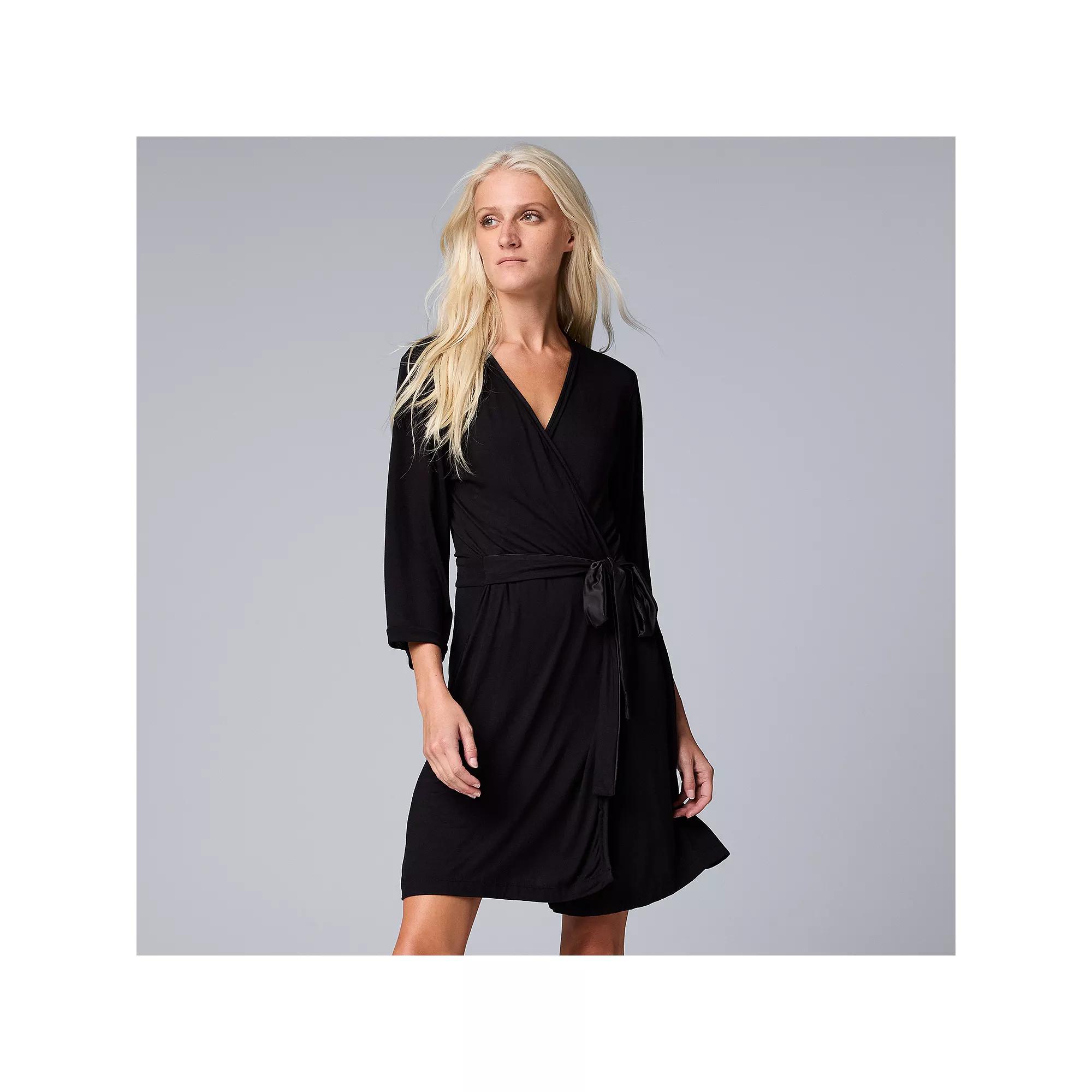 Women's Simply Vera Vera Wang Basic Luxury Wrap Robe,  Product Image