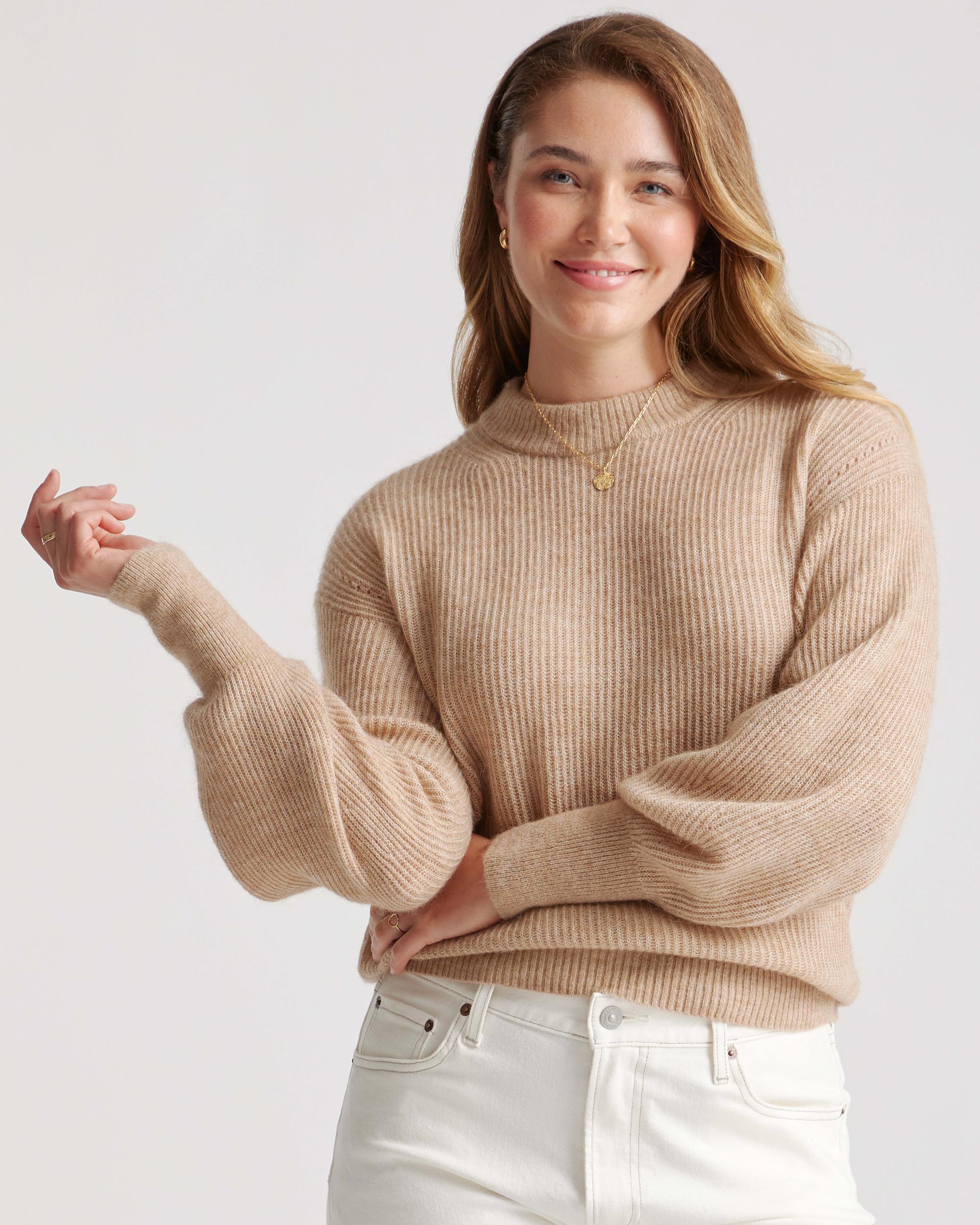 Quince | Women's Baby Alpaca-Wool Crew Neck Alpaca Sweater Product Image