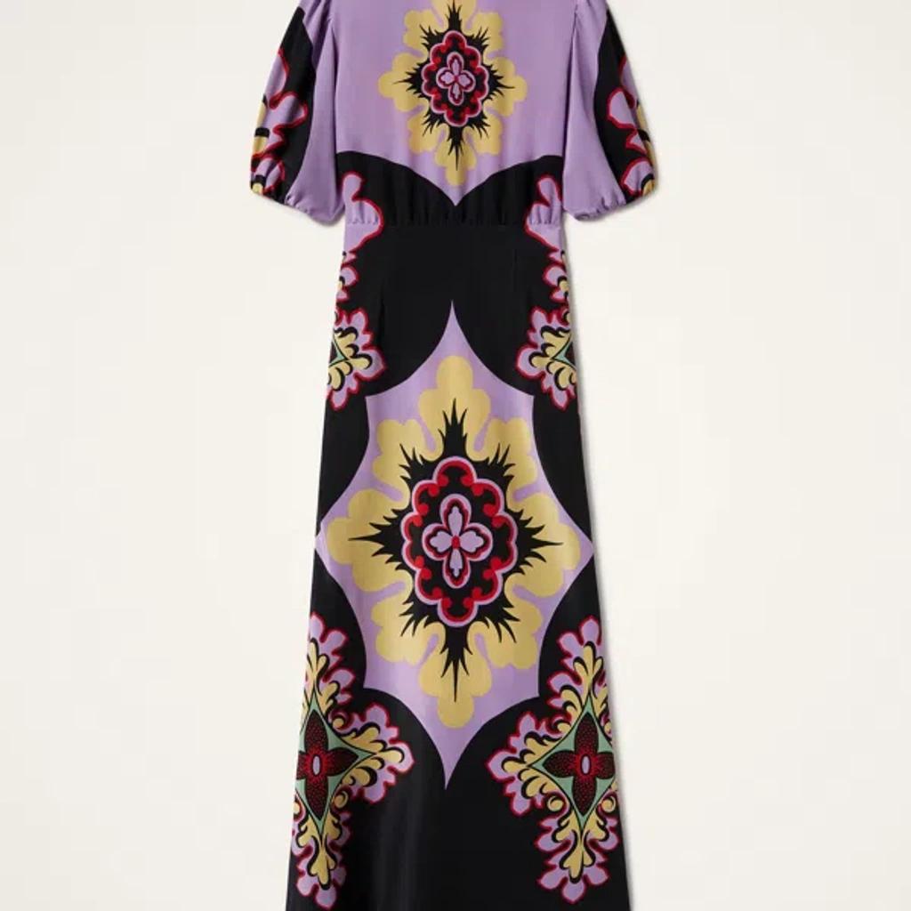 LA DOUBLEJ Marlene Silk Crepe De Chine Maxi Dress In Multi Product Image