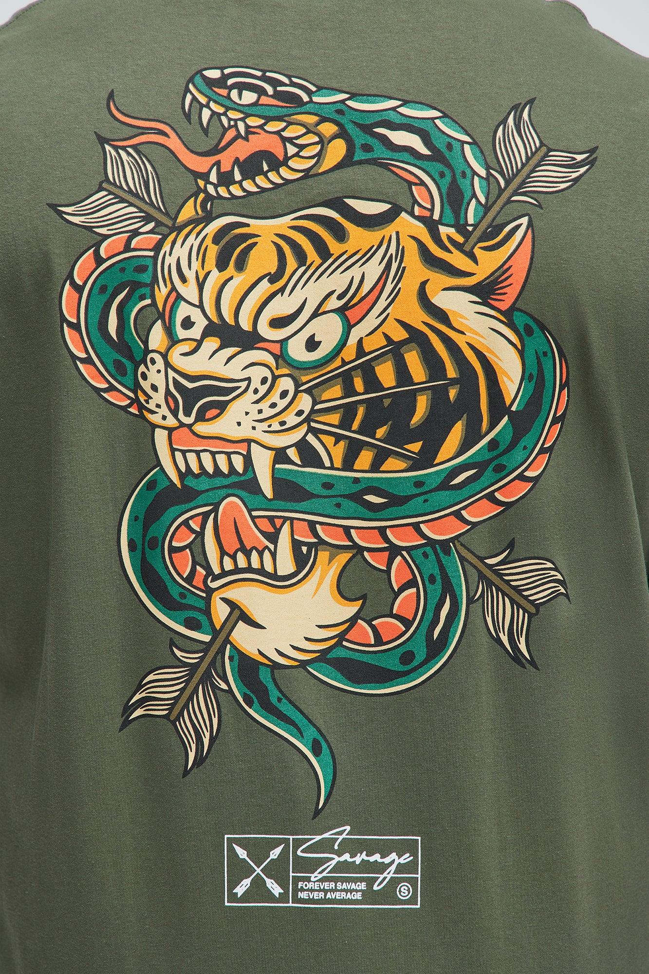 Forever Savage Short Sleeve Tee - Olive Product Image