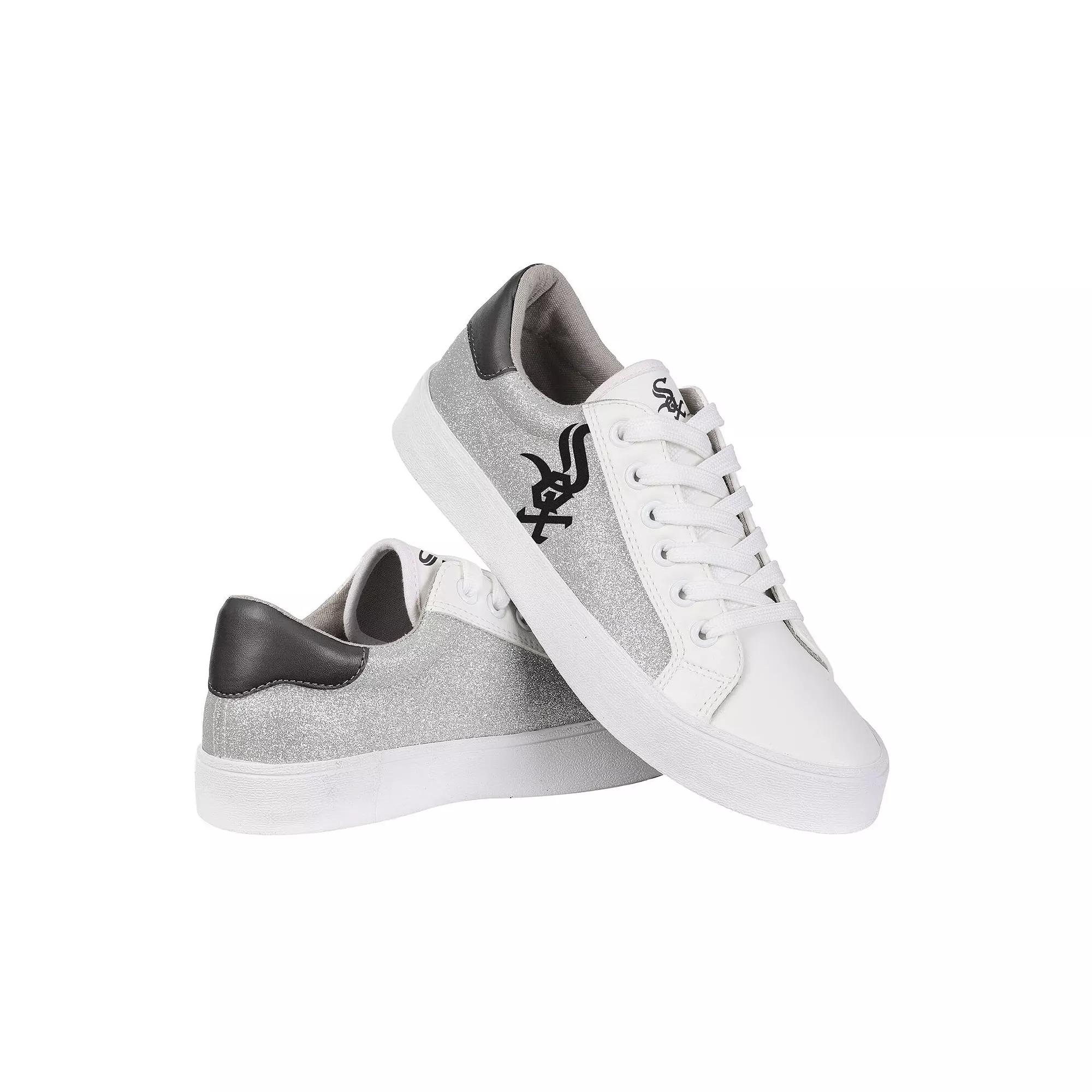 Women's FOCO Chicago White Sox Glitter Sneakers, Size: 6 Product Image