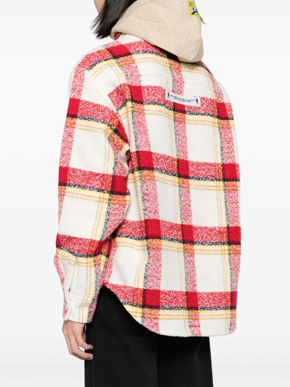 check-pattern hooded jacket Product Image