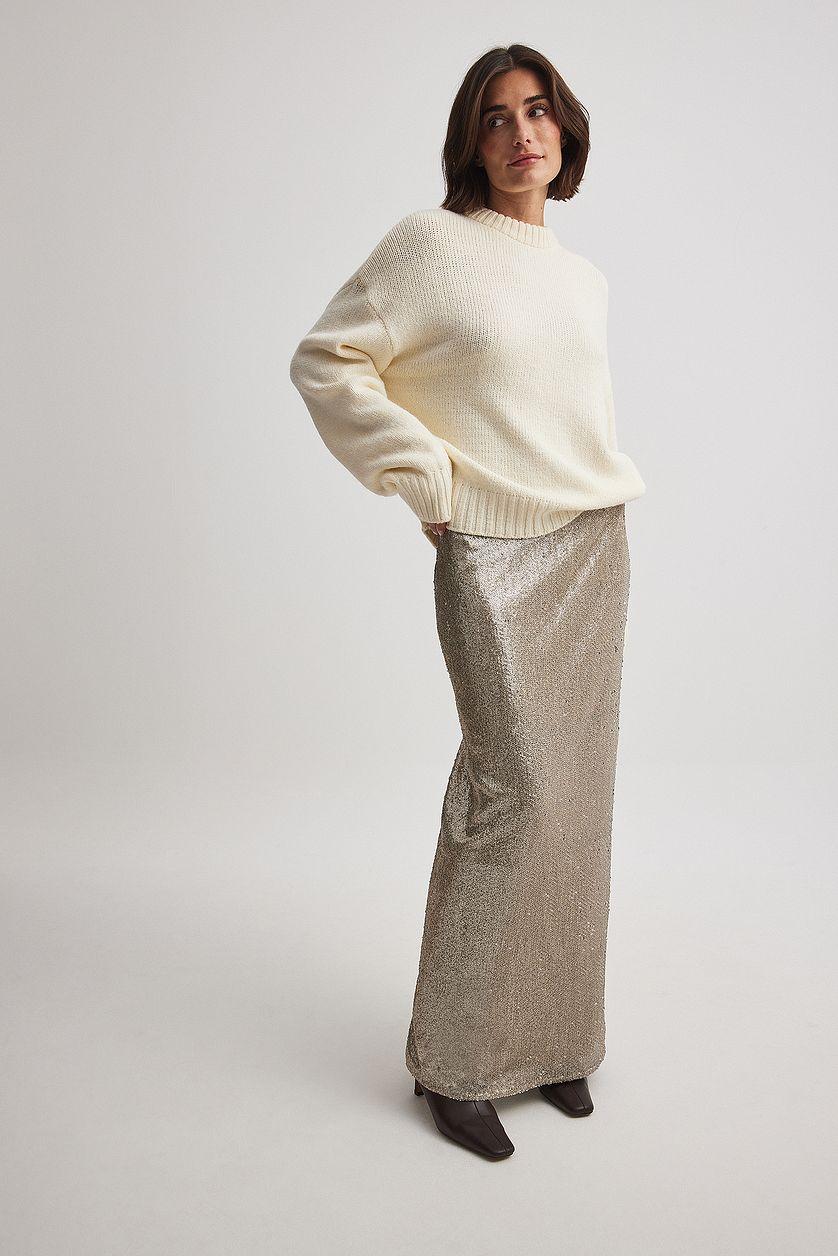 Sequin Maxi Skirt Product Image