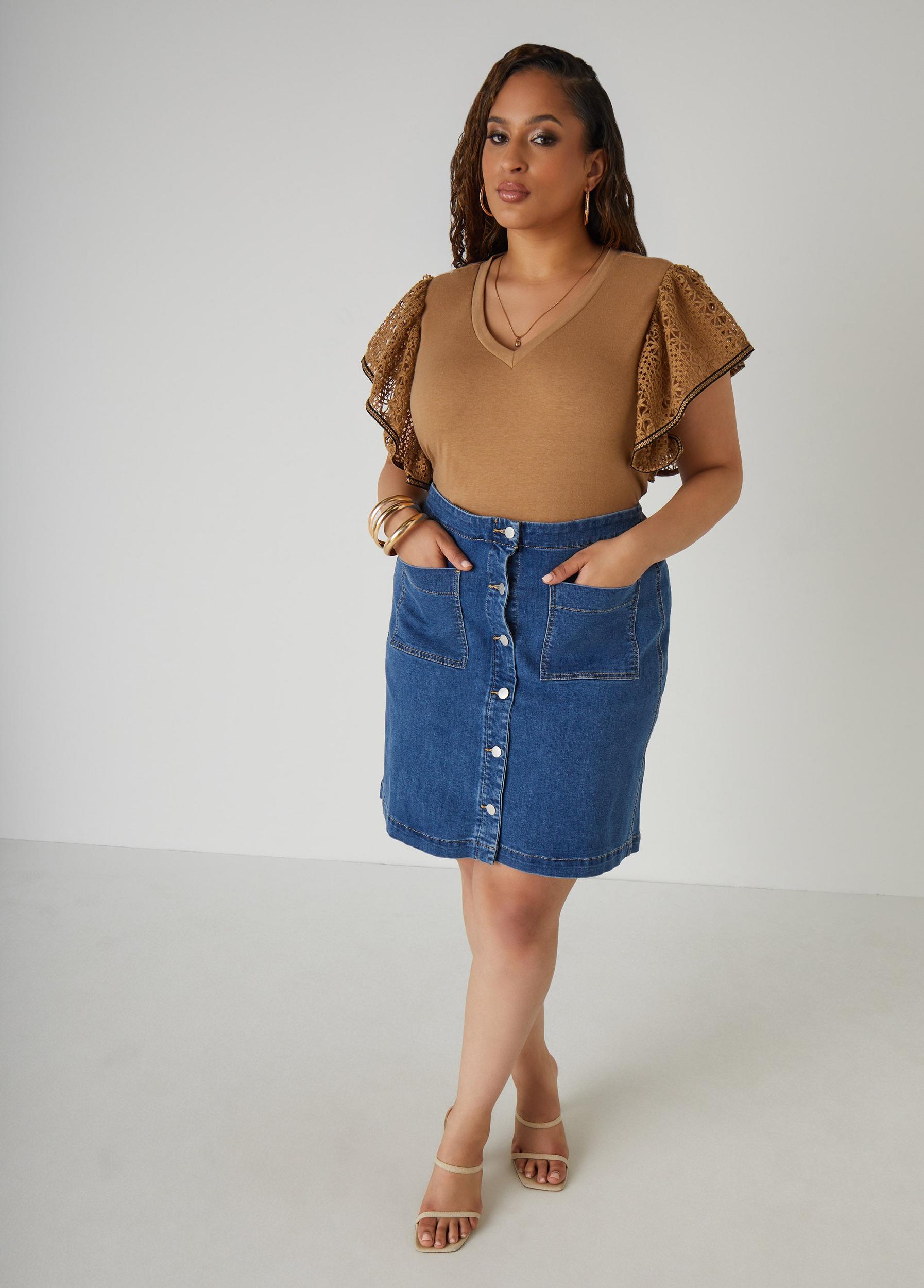 Crochet Sleeved Jersey Top Product Image