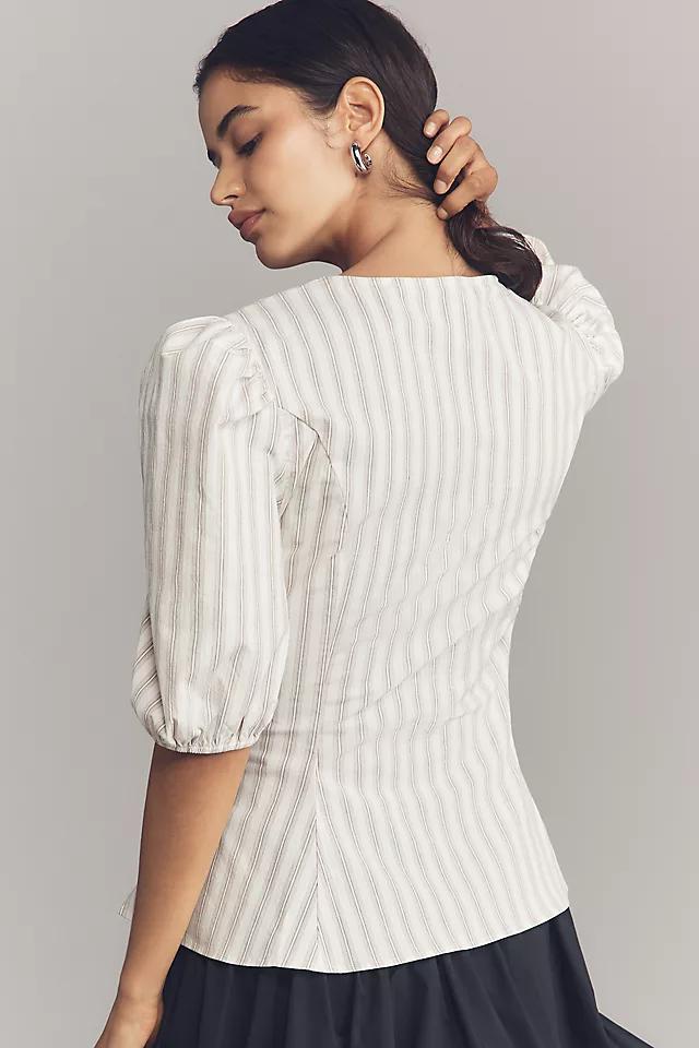 Maeve V-Neck Peplum Blouse Product Image