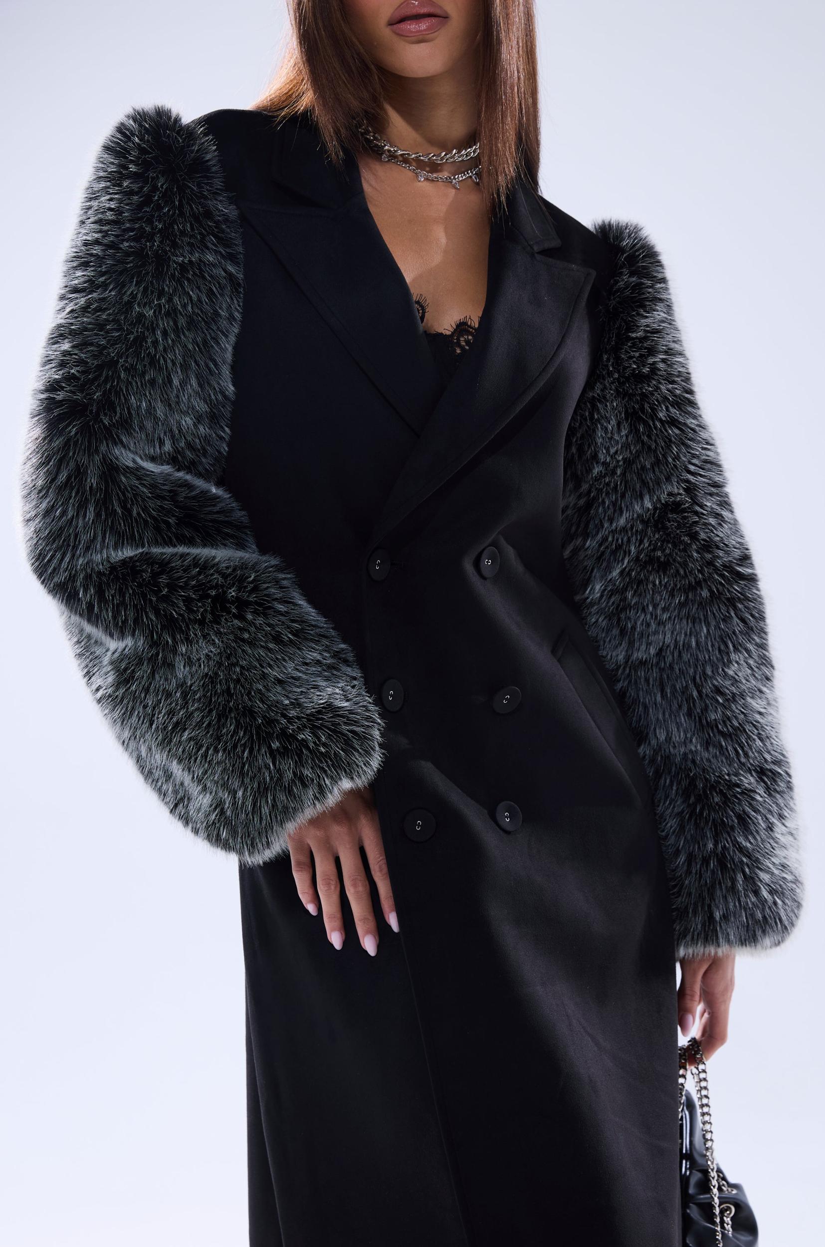 NOLITA FUR SLEEVE TRENCH Product Image