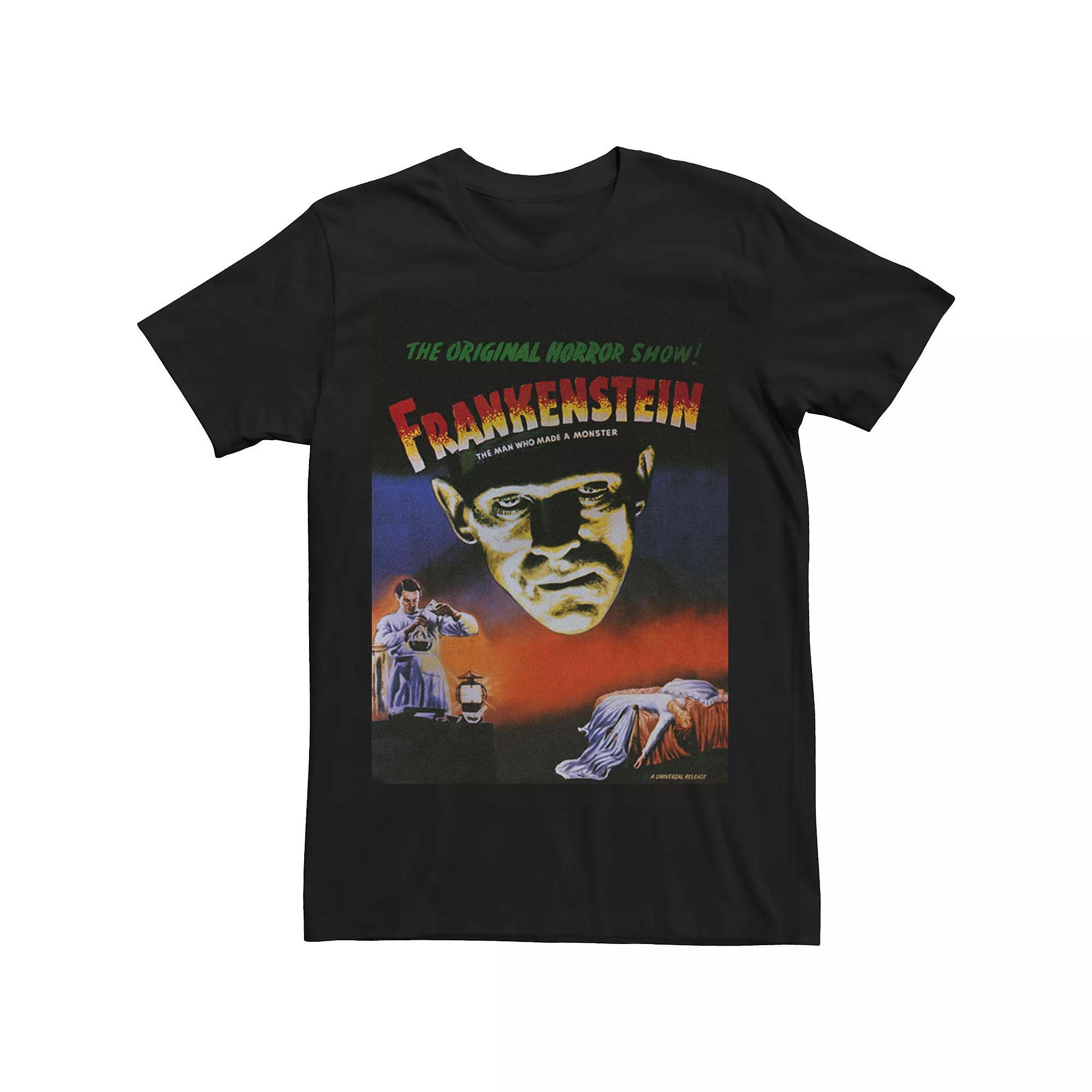 Big & Tall Universal Monsters Distressed Frankenstein Movie Poster Tee, Men's,  Product Image