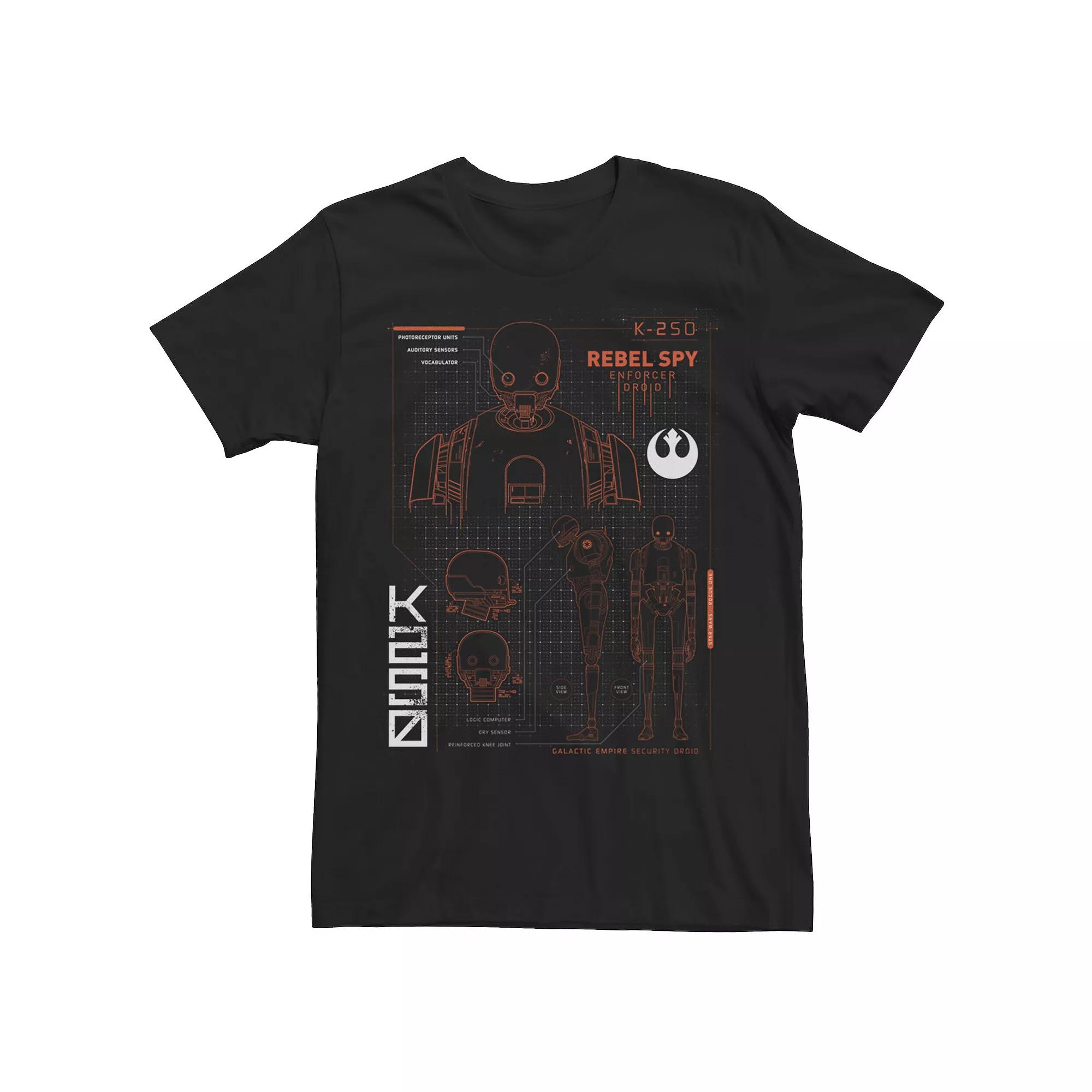 Men's Star Wars K2SO Schematic Tee,  Product Image
