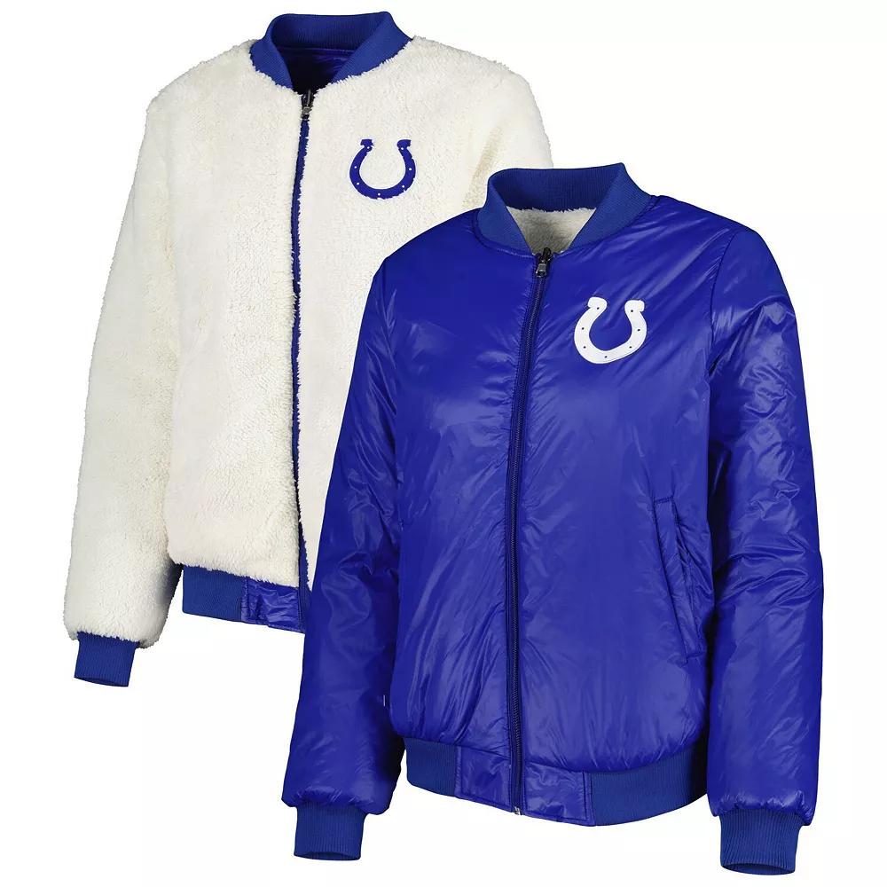 Women's G-III 4Her by Carl Banks Oatmeal/Royal Indianapolis Colts Switchback Reversible Full-Zip Jacket, Size: Small, Team Product Image