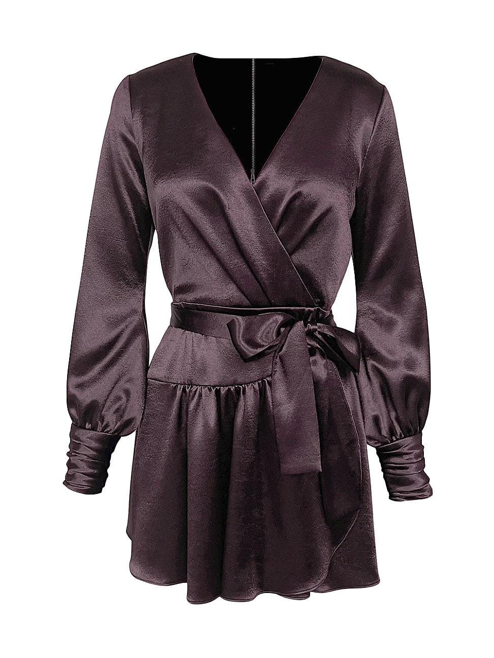 Womens Darla Satin Tie-Waist Minidress Product Image