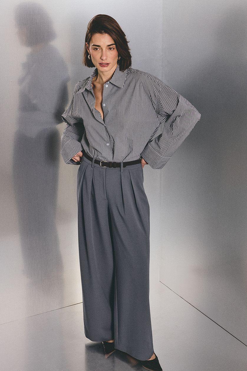 Wide High Waist Suit Pants Product Image