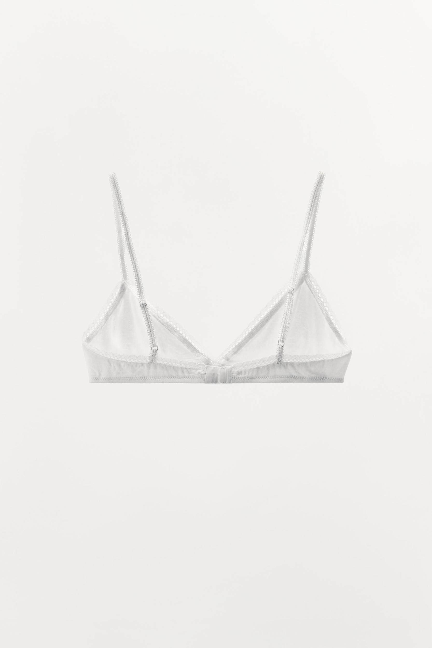 POINTELLE FLORAL TRIANGLE BRALETTE Product Image