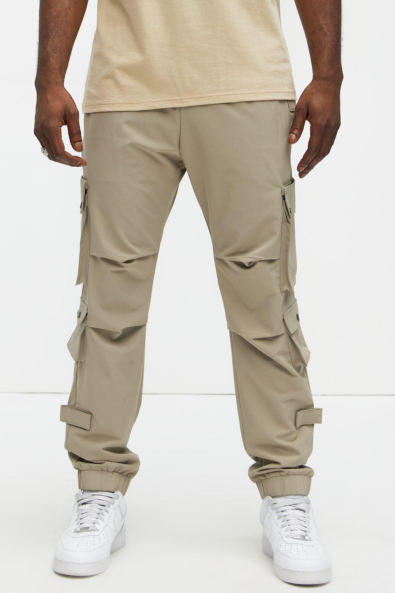 Nylon Utility Cargo Jogger - Khaki Product Image